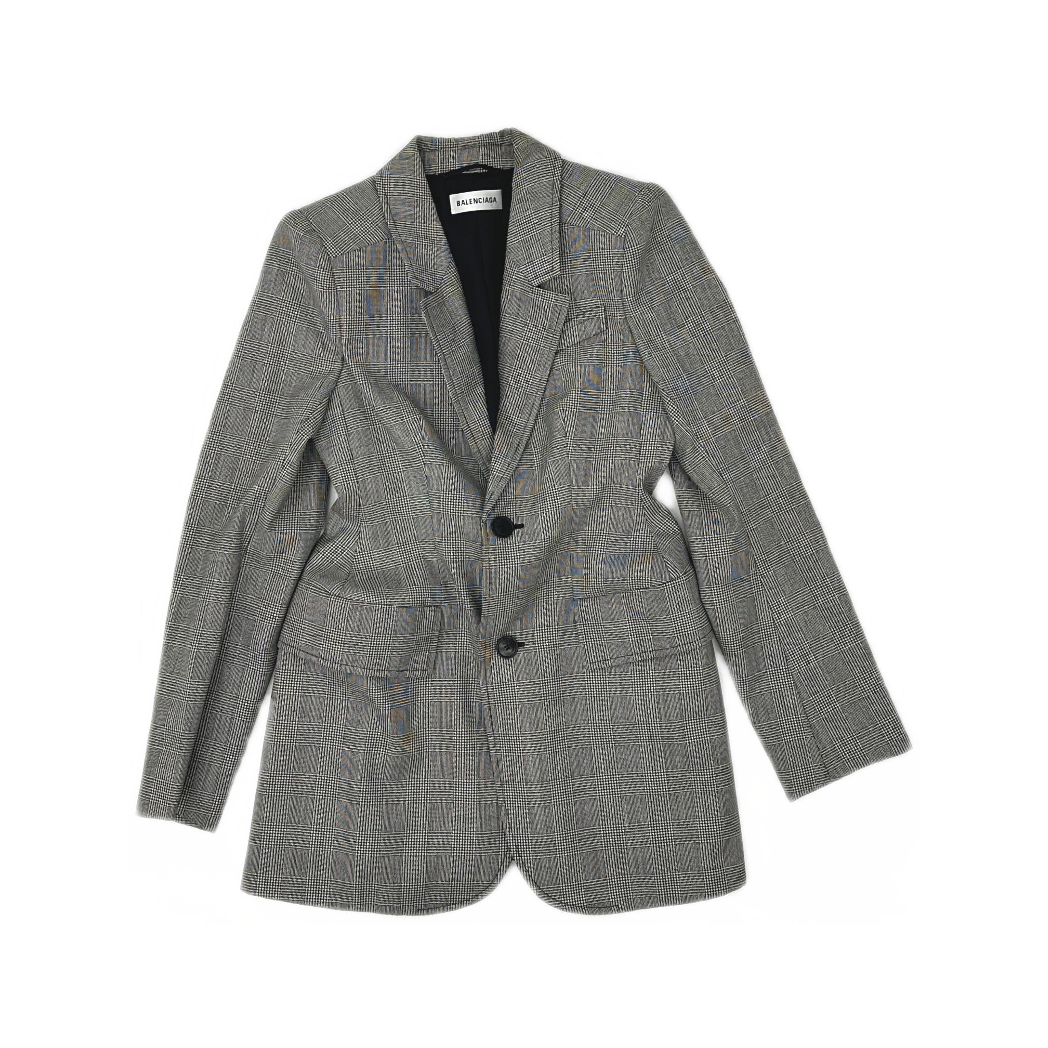 Balenciaga Balenciaga Glen Plaid Blazer Size 34 Size XS / US 0-2 / IT 36-38 - 1 Thumbnail