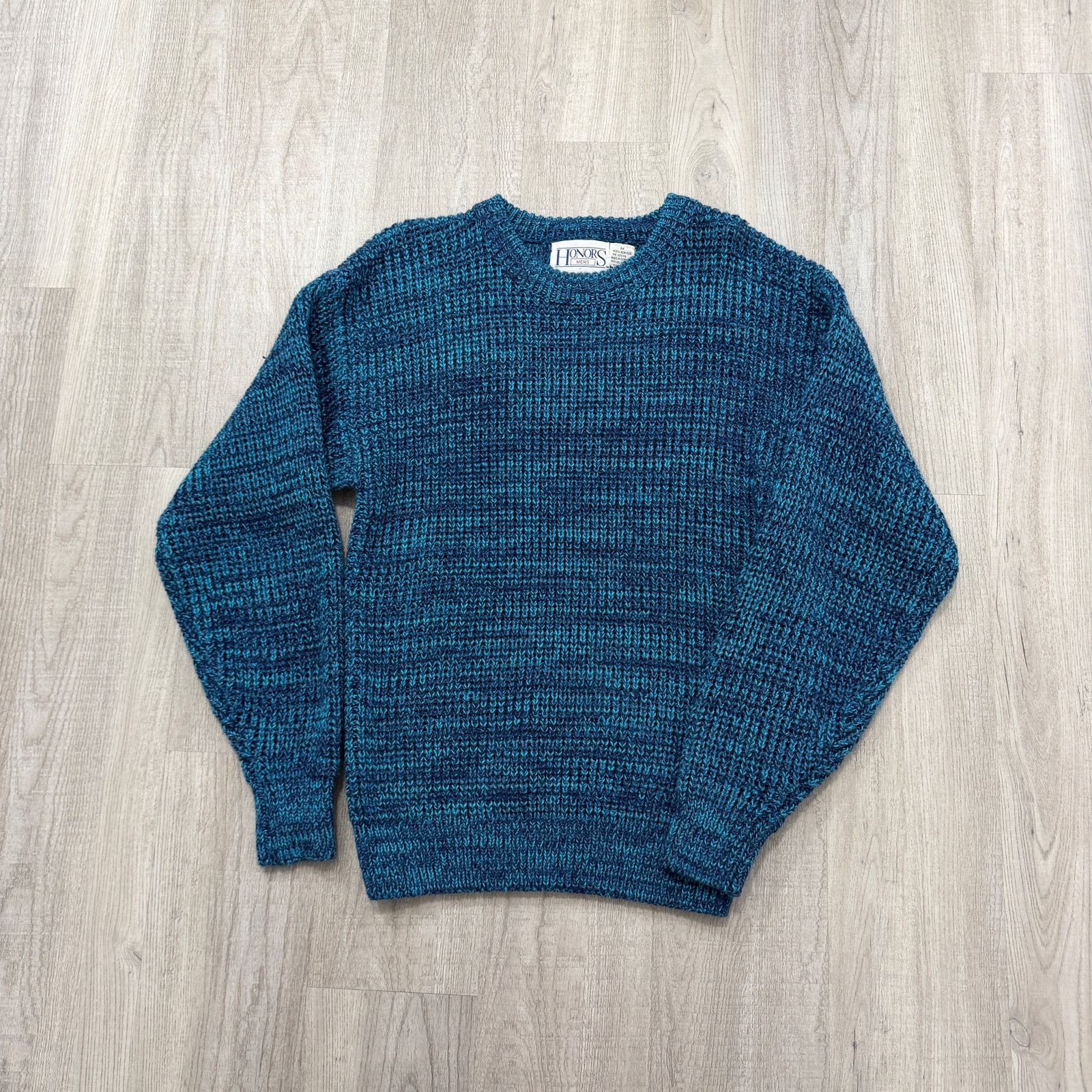 Vintage Vintage Honors Sweater Men's Medium Blue Crewneck Knit 90s Size US M / EU 48-50 / 2 - 1 Thumbnail