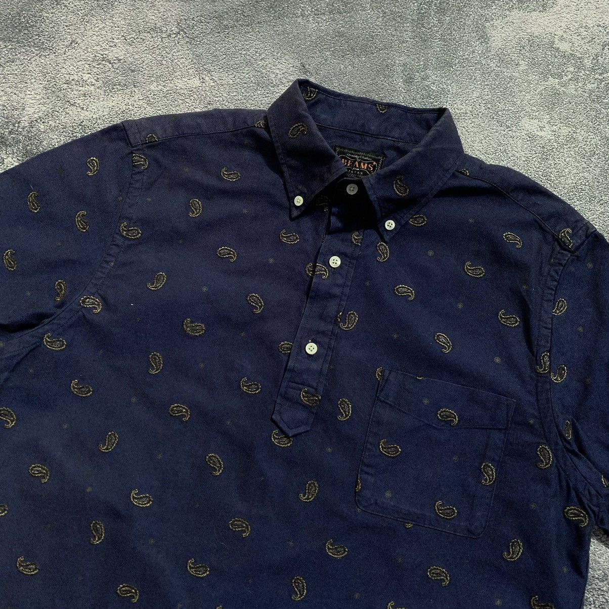 Beams Plus 🔥Beams plus Japan Paisley embroidery poloshirt Size US M / EU 48-50 / 2 - 3 Thumbnail