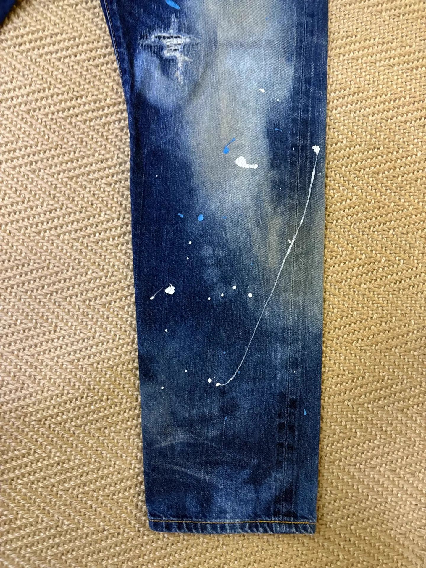 Other F x S Distressed Cut B&W Splatter Jeans M Near New Size US 32 / EU 48 - 3 Thumbnail
