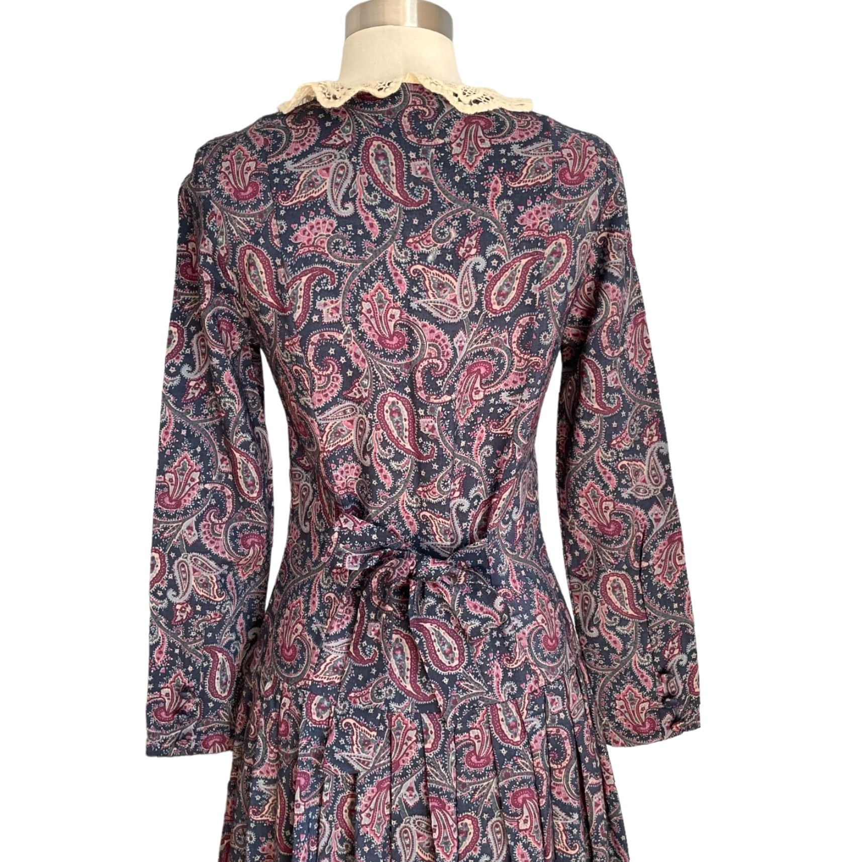 Laura Ashley VINTAGE Laura Ashley Paisley Midi Dress Prairie Cottagecore Victorian Sz S Dress (US 8) Womens Size S / US 4 / IT 40 - 6 Thumbnail