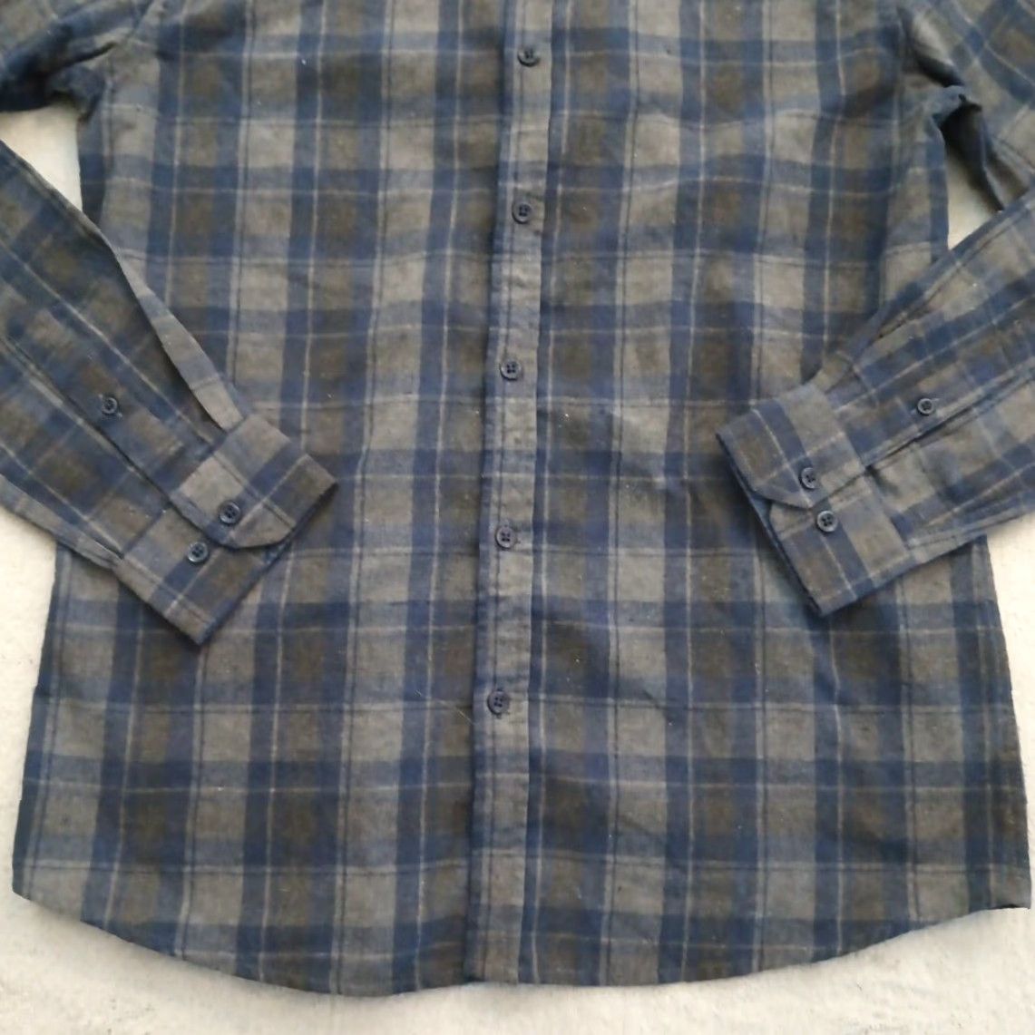 Vintage Steel & Jelly Shirt Mens Medium Blue Plaid Long Sleeve Button-Down Cotton Blend Size US M / EU 48-50 / 2 - 3 Thumbnail