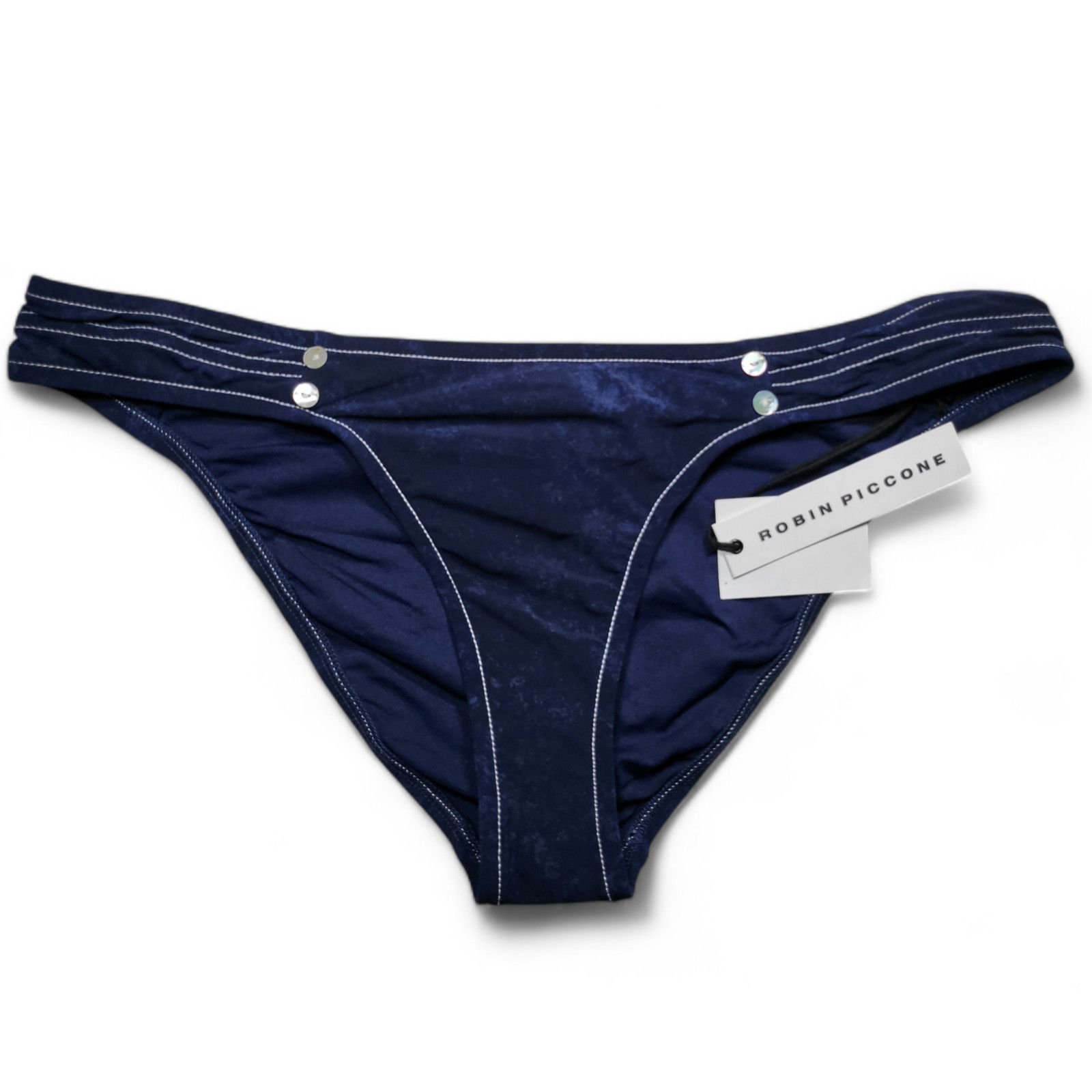 Other NWT ROBIN PICCONE Valeria Stitched Low Rise Bikini Bottom Size L / US 10 / IT 46 - 1 Thumbnail