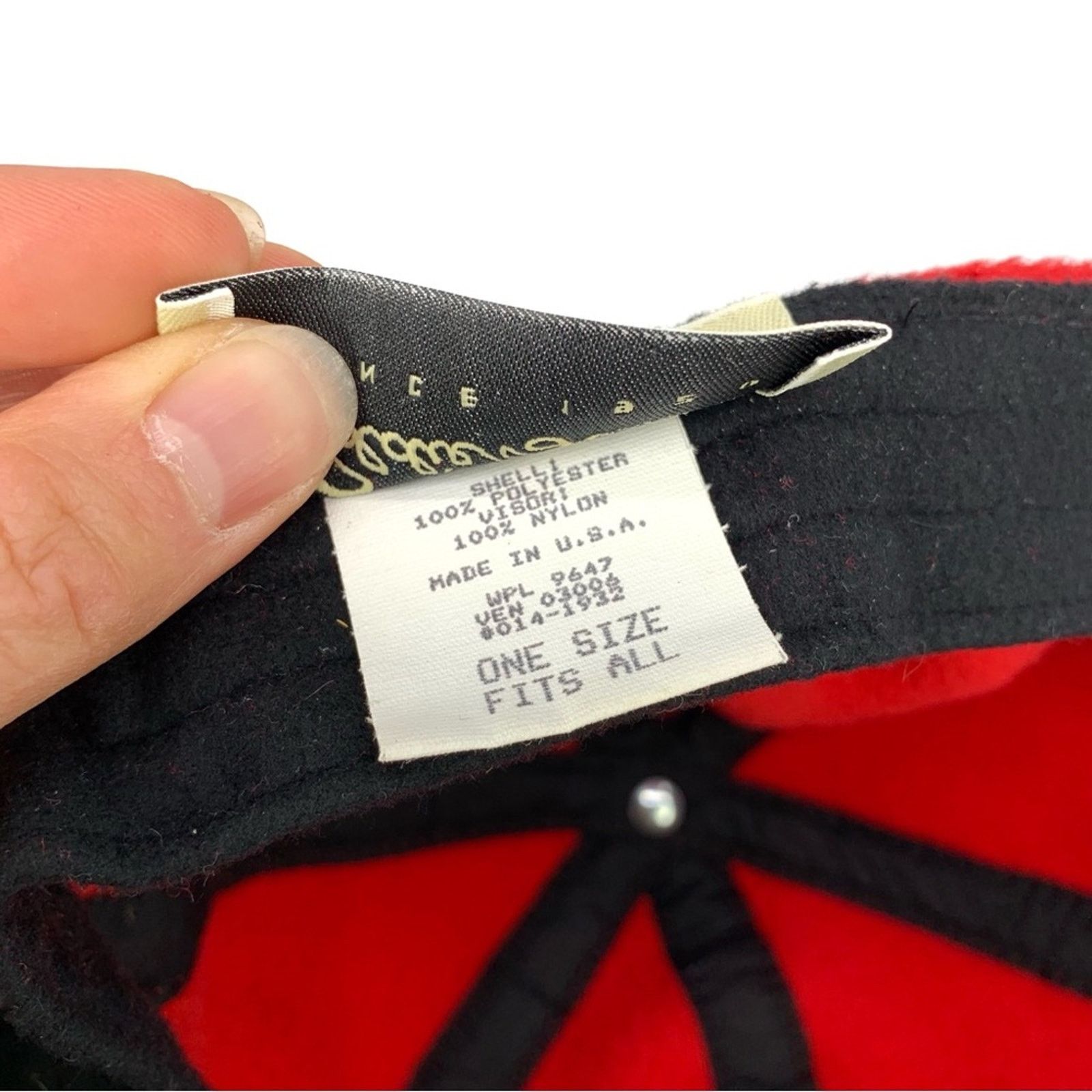 Eddie Bauer VTG EDDIE BAUER Fleece Cap Red Black Size ONE SIZE - 9 Thumbnail