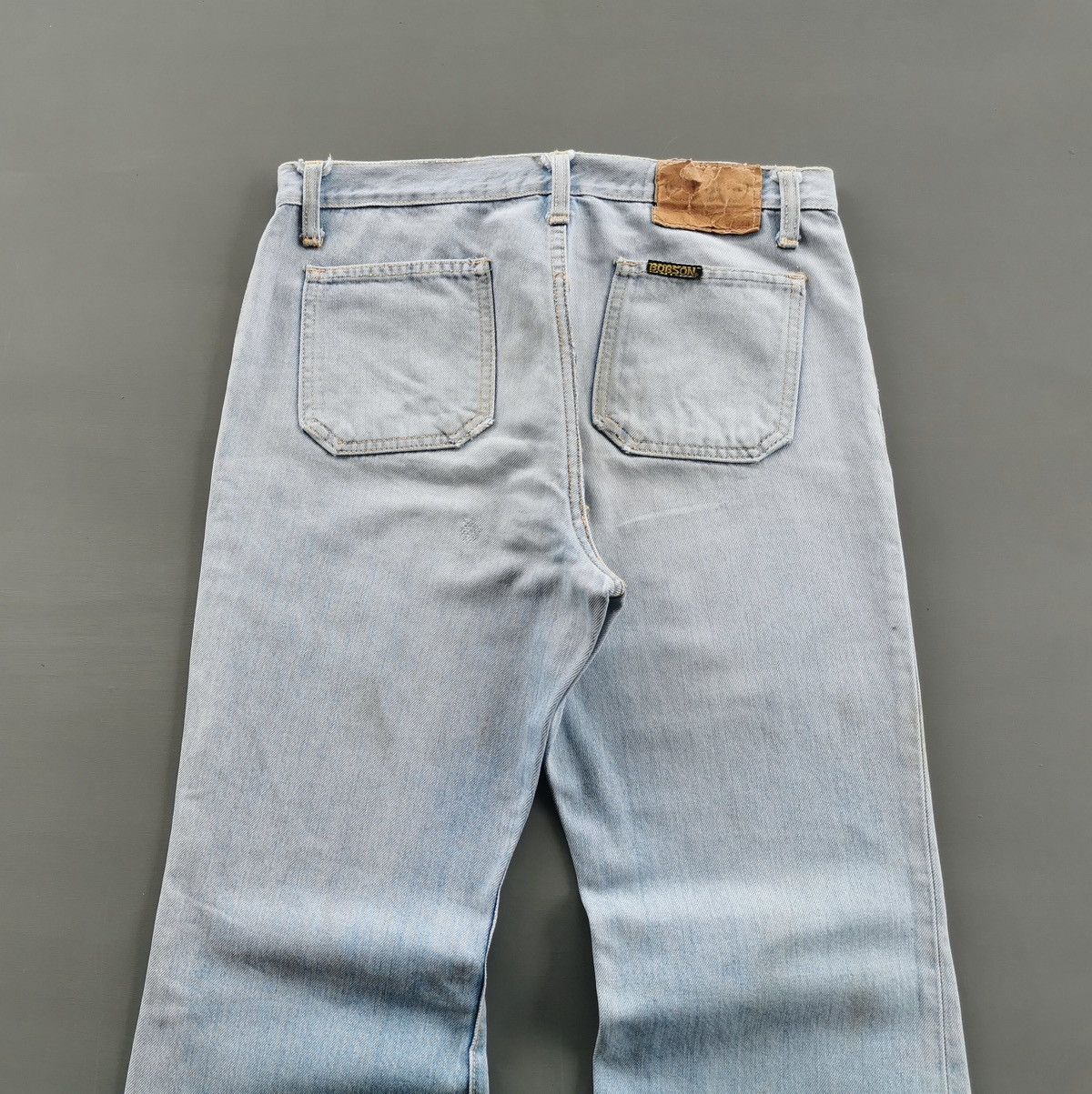 Le Grande Bleu (L.G.B.) Vintage Bobson Flared Bell Bottom Patch Pockets Jeans Size US 31 - 8 Thumbnail