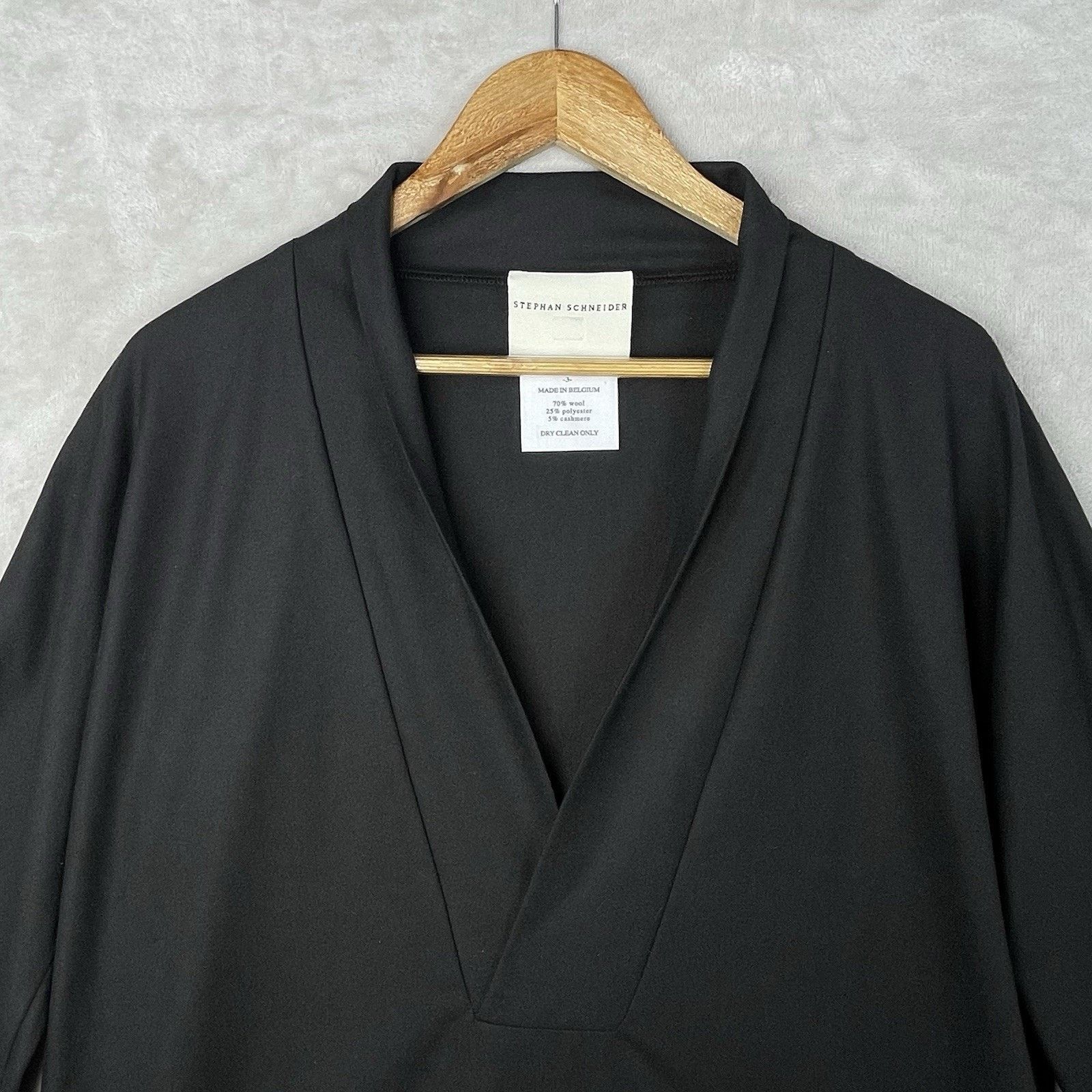 Stephan Schneider Stephan Schneider Clockwork Black Wool Cashmere Tunic Dress Size M / US 6-8 / IT 42-44 - 2 Thumbnail