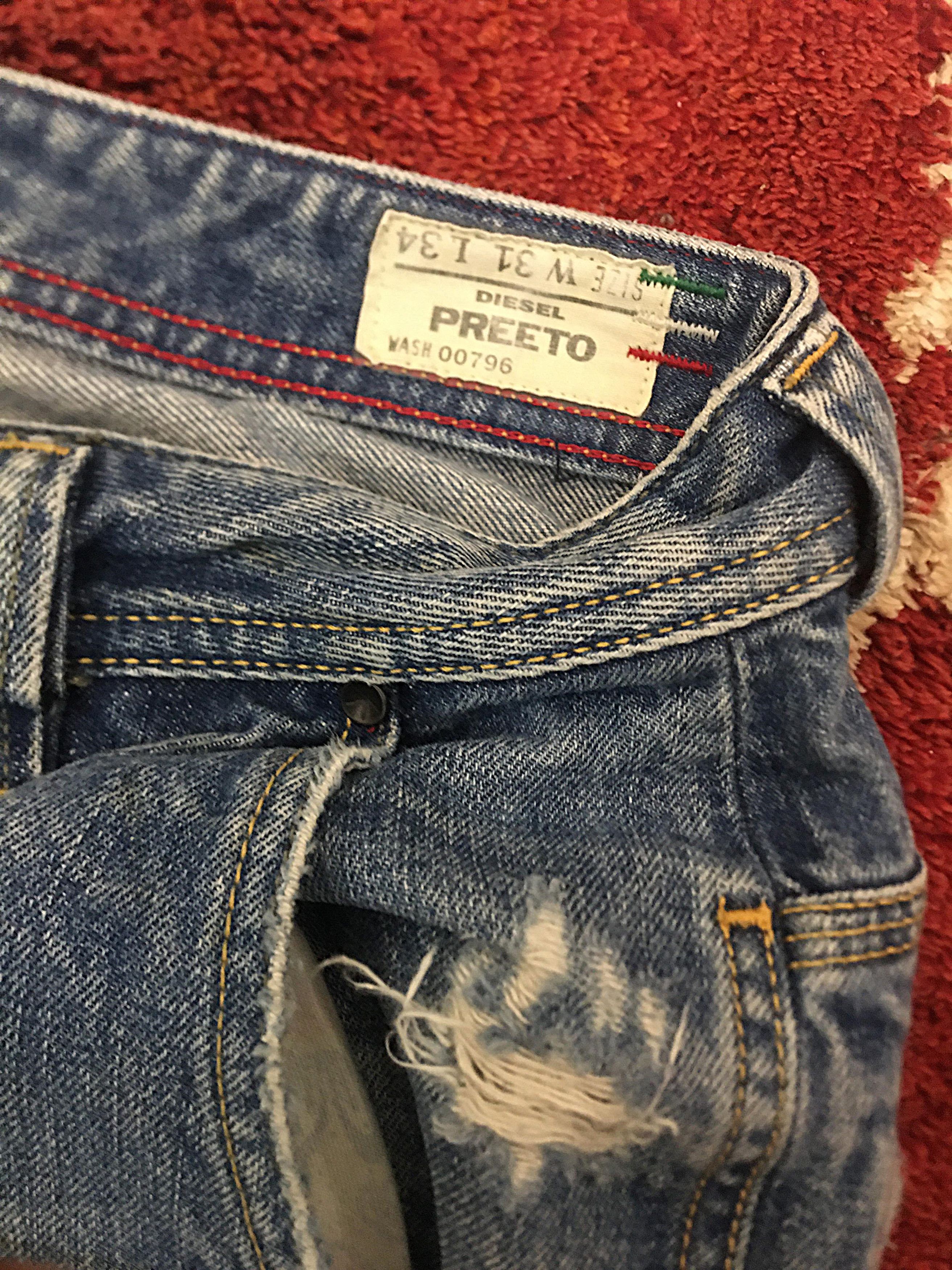 Diesel × Jean Vintage Distressed Diesel Boot Cut baggy Jeans 31x34 Size US 33 - 7 Thumbnail