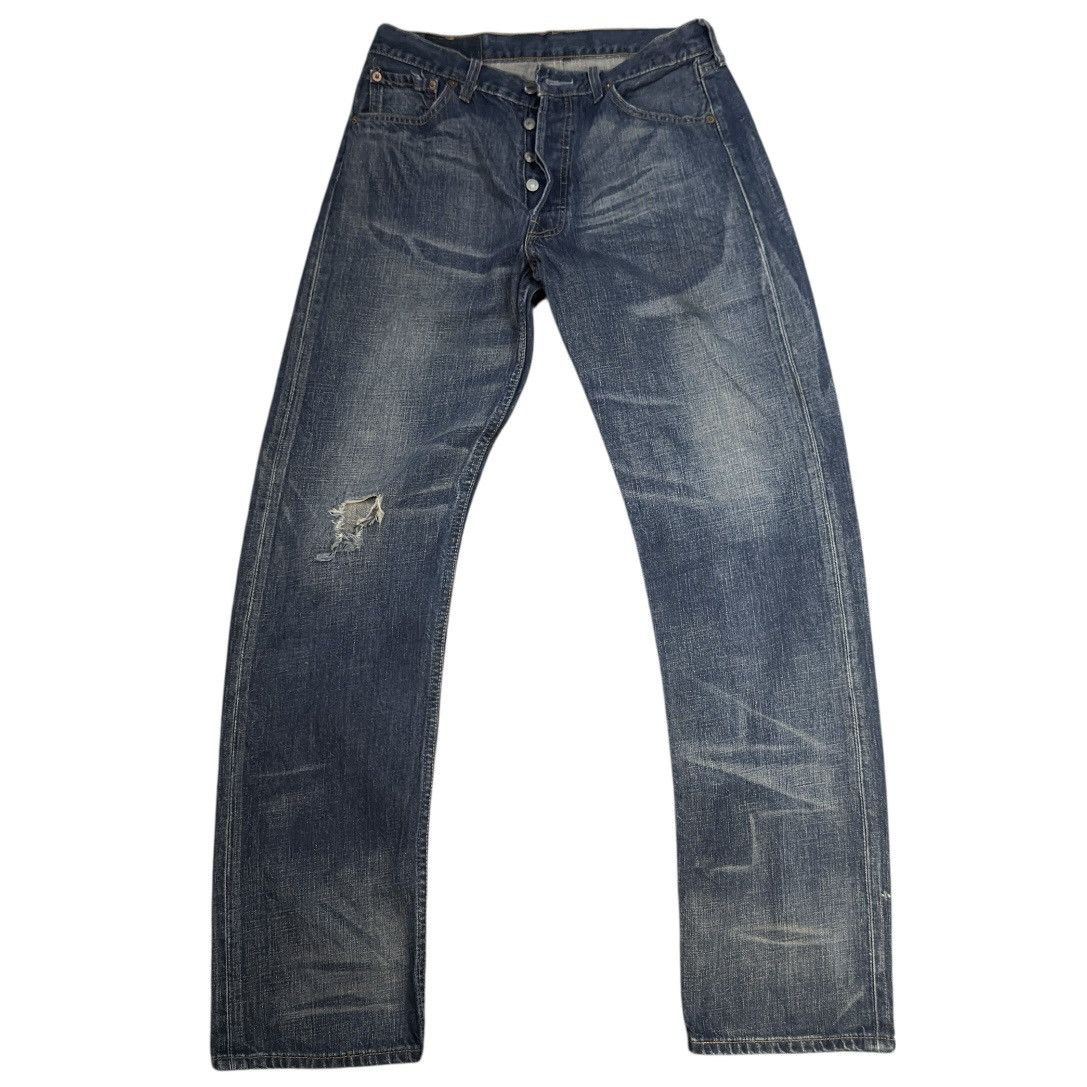 Engineered Garments × Levi's 🇯🇵 Vintage Y2K Levis 501 Stone Wash Blue Distressed Denim W30 Size US 30 / EU 46 - 1 Thumbnail