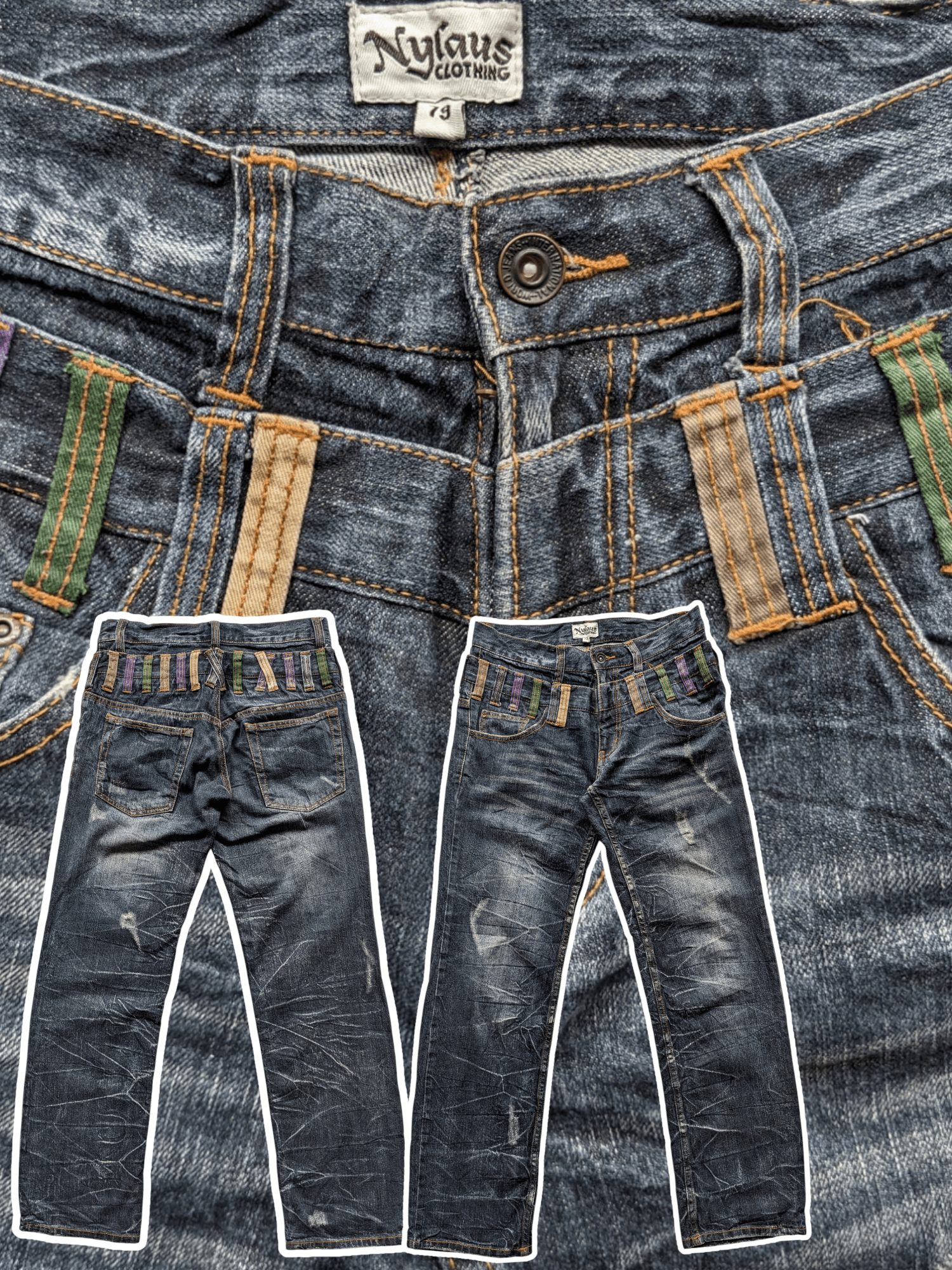 If Six Was Nine × Japanese Brand × Le Grande Bleu (L.G.B.) Nylaus double waist clawmark Size US 30 / EU 46 - 1 Thumbnail