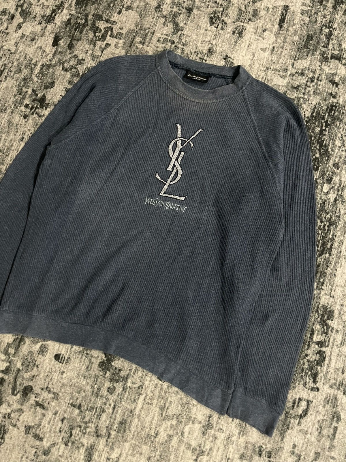 Yves Saint Laurent Yves Saint Laurent Pour Homme Distressed Sweater Size US L / EU 52-54 / 3 - 3 Thumbnail