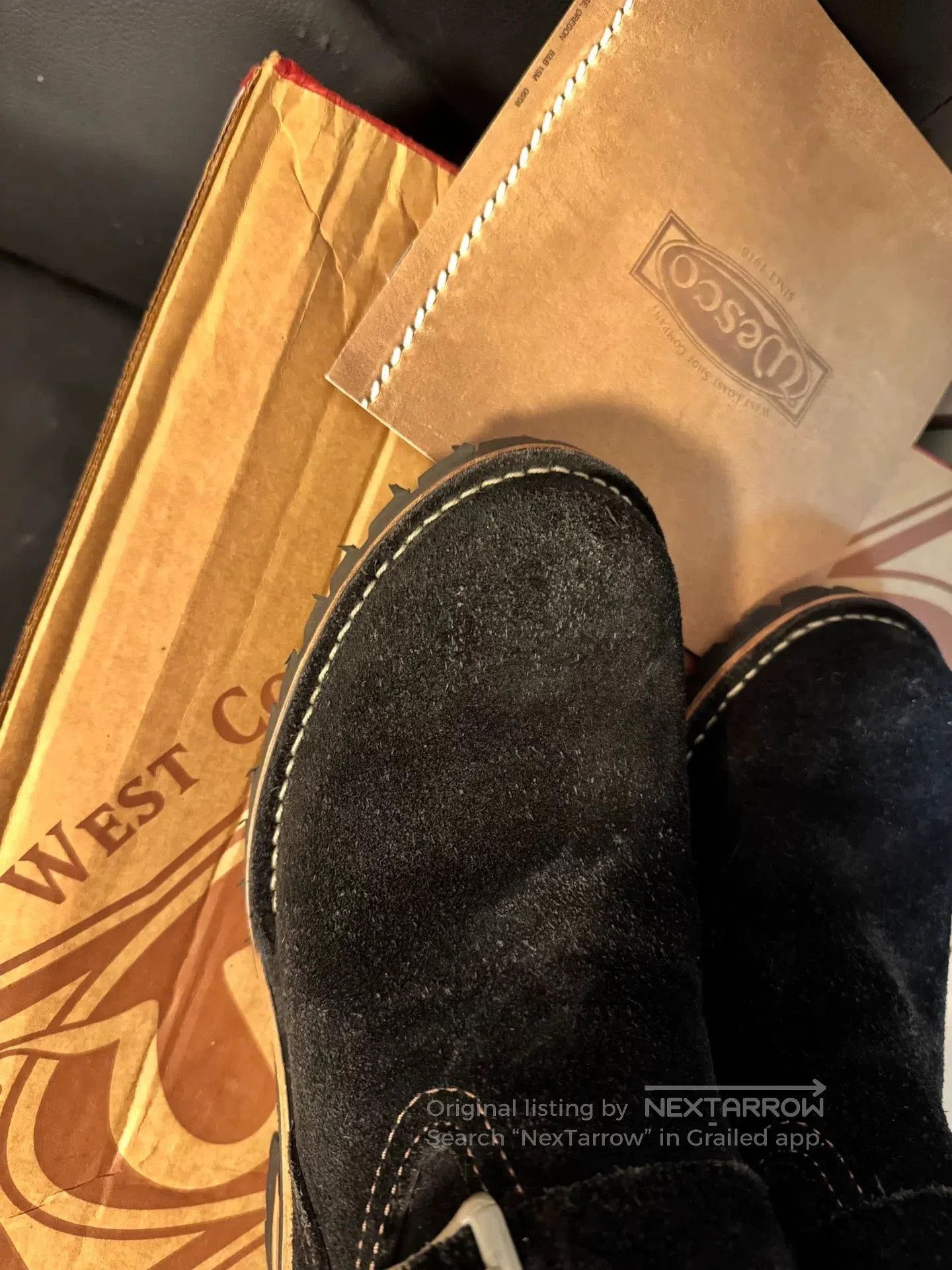 WESCO Wesco Boss Black Suede Engineer Boots. Size US 8.5 / EU 41-42 - 5 Thumbnail