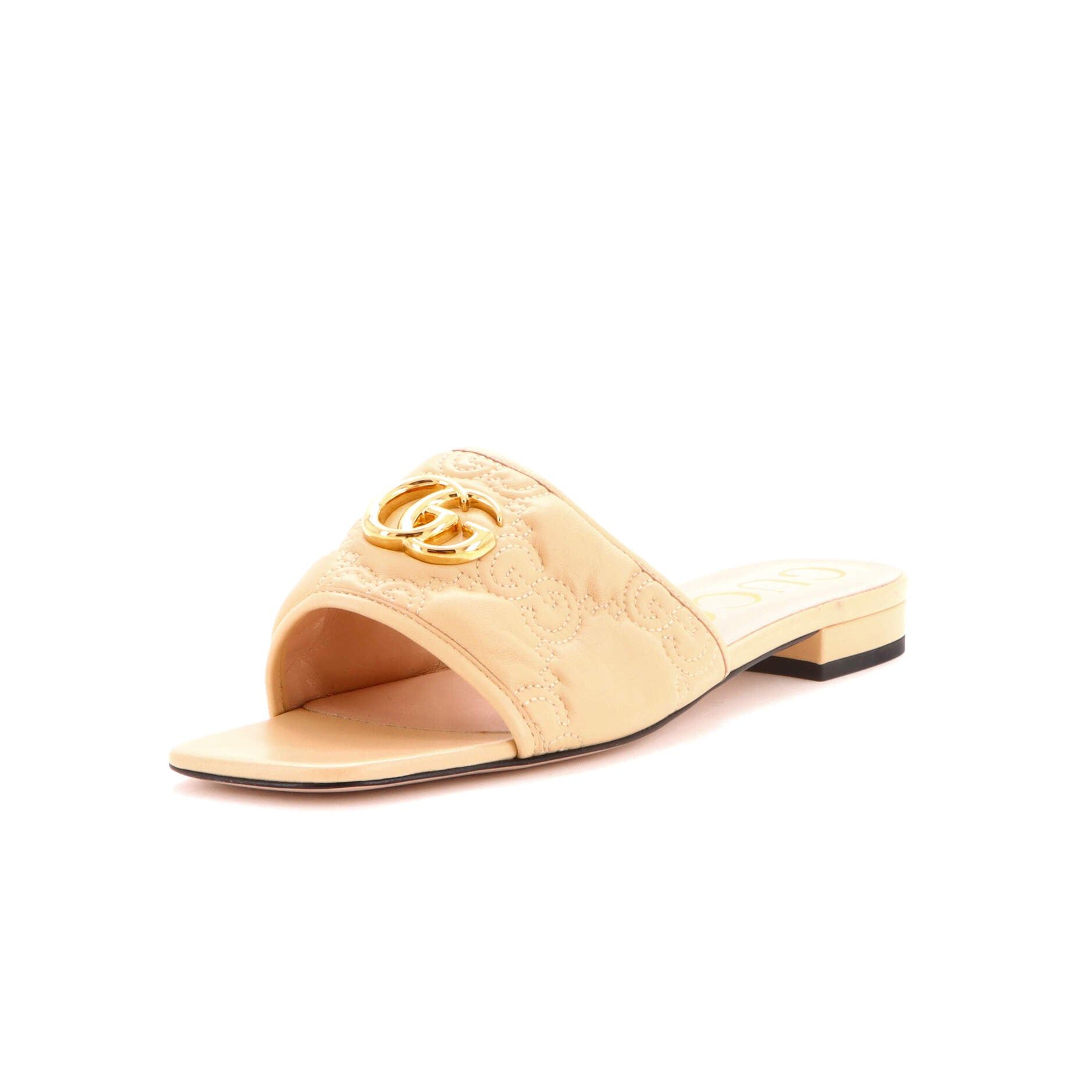 Gucci Women's gg marmont slide sandals gg matelasse leather Size ONE SIZE - 1 Thumbnail