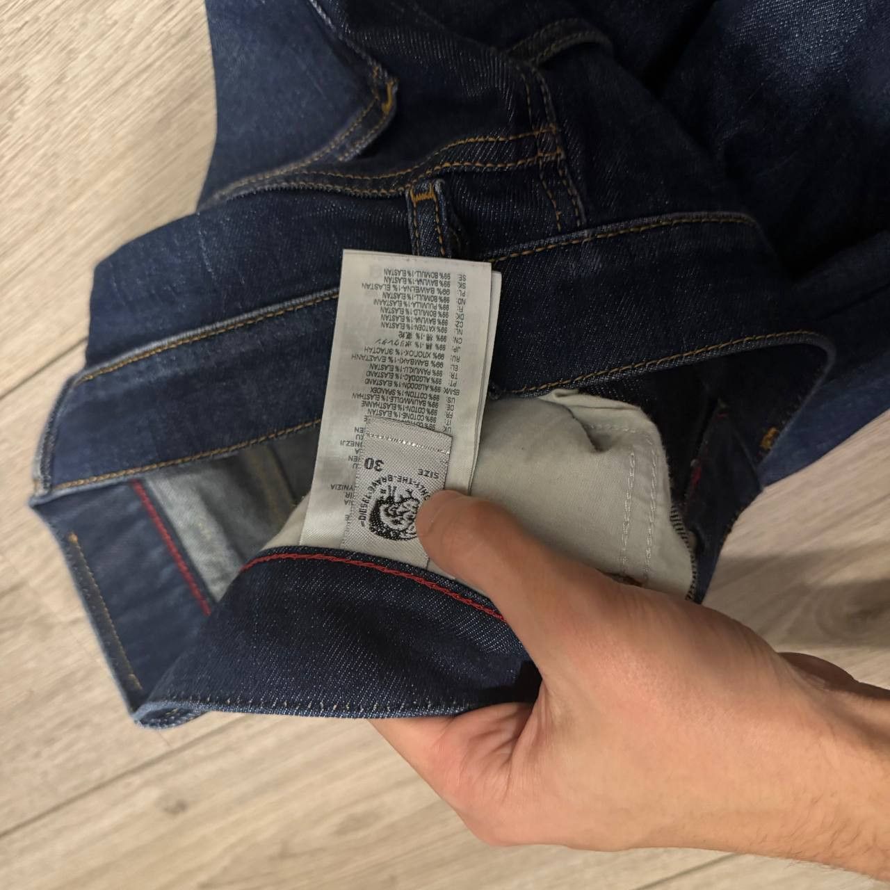 Diesel DIESEL Mens D-Strukt Slim Jeans W30 L30 Navy Blue Cotton Size US 30 / EU 46 - 5 Thumbnail