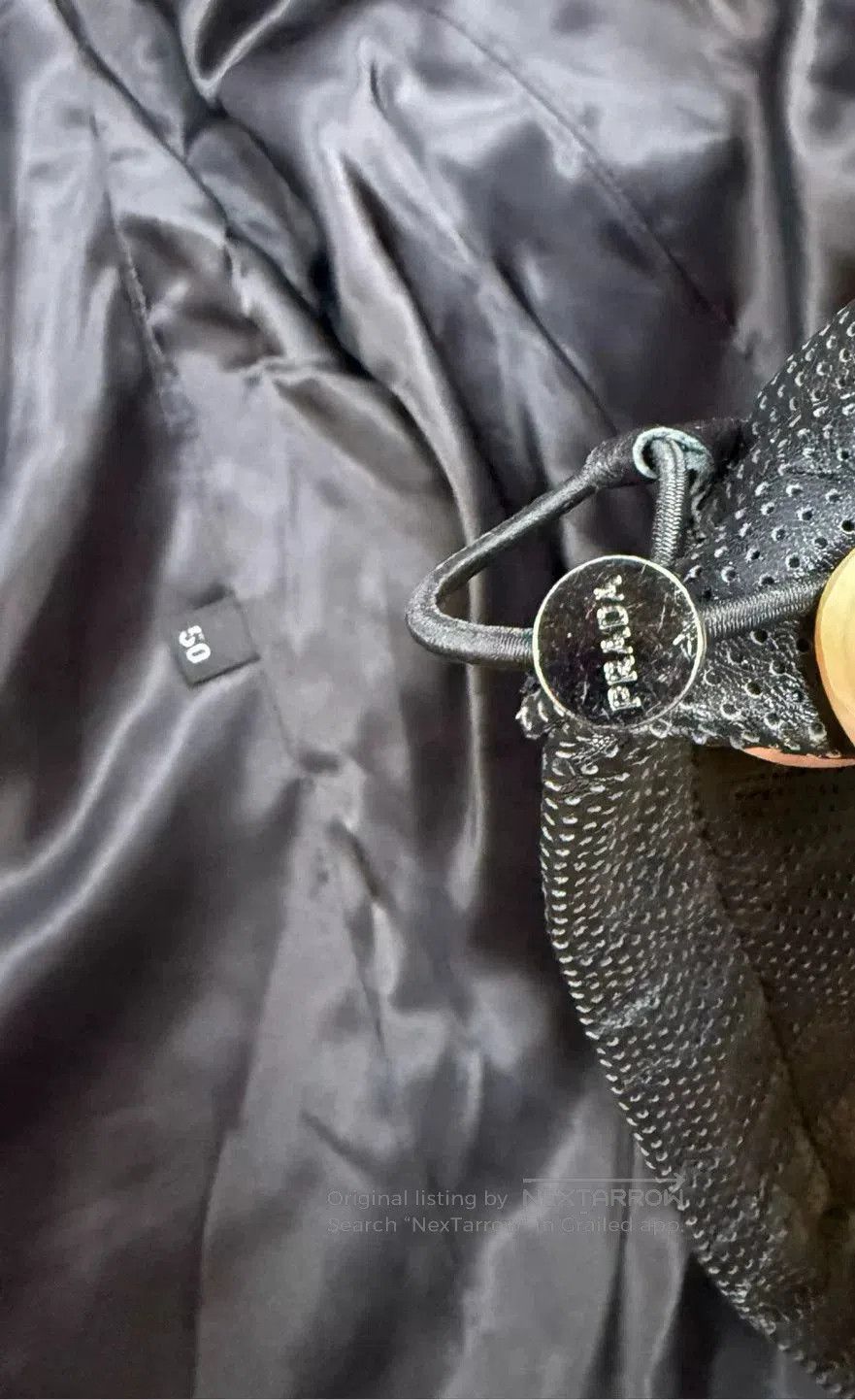 Prada Prada Men's Leather Hooded Jacket. Size US M / EU 48-50 / 2 - 8 Thumbnail
