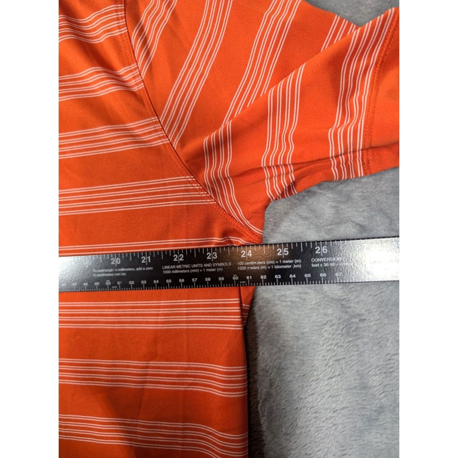Nike Nike Golf Tour Performance US Open 2012 The Olympic Club Men's Polo Shirt Sz Xl Orange White Striped Size US XL / EU 56 / 4 - 4 Thumbnail