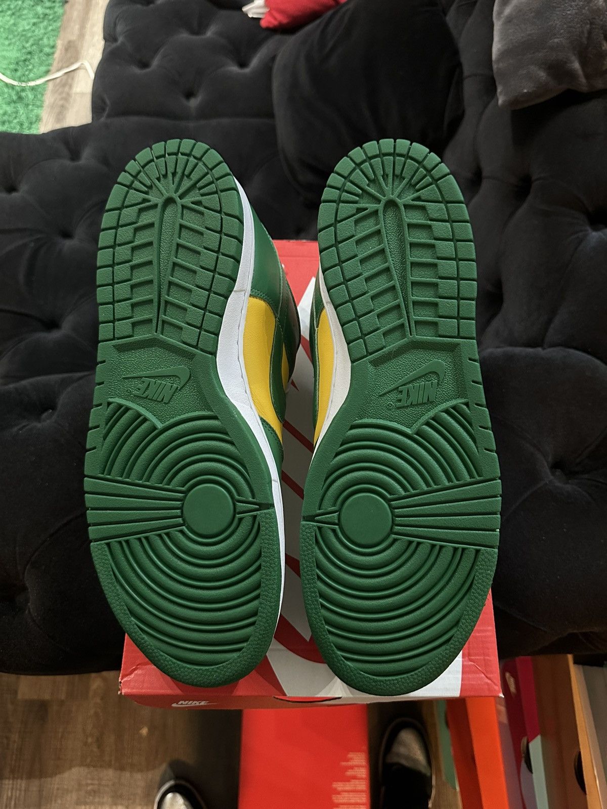 Nike Nike Men's Dunk Low Brazil SP Pine CU1727-700 Size 12 Used Size US 12 / EU 45 - 5 Thumbnail