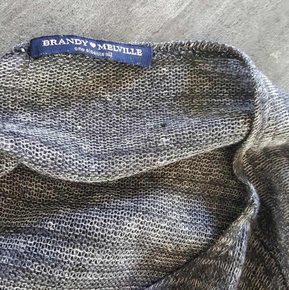 Designer Grey Striped Long Melville Sweater Size ONE SIZE - 3 Thumbnail