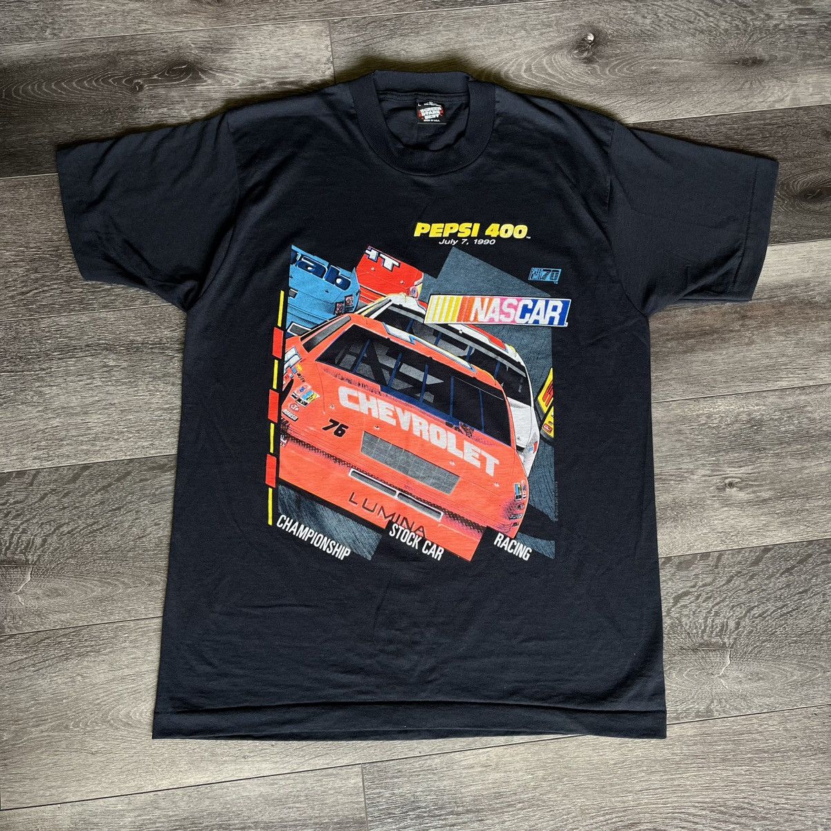 NASCAR × Vintage Vintage 1990s NASCAR Pepsi 400 Championship Racing Tee Shirt Size US L / EU 52-54 / 3 - 1 Thumbnail