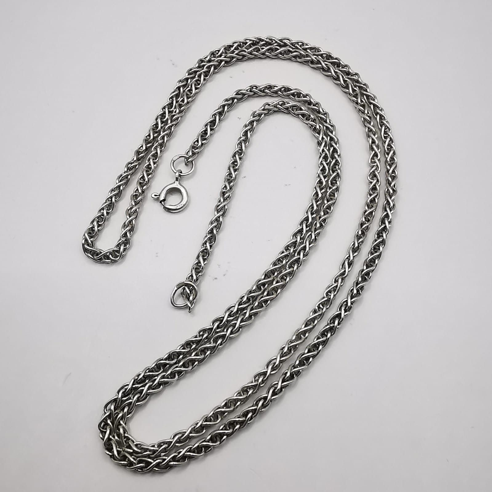 Vintage Jewelry Chain, 925 Sterling Silver, Signed 12,57g Jewelry Watches