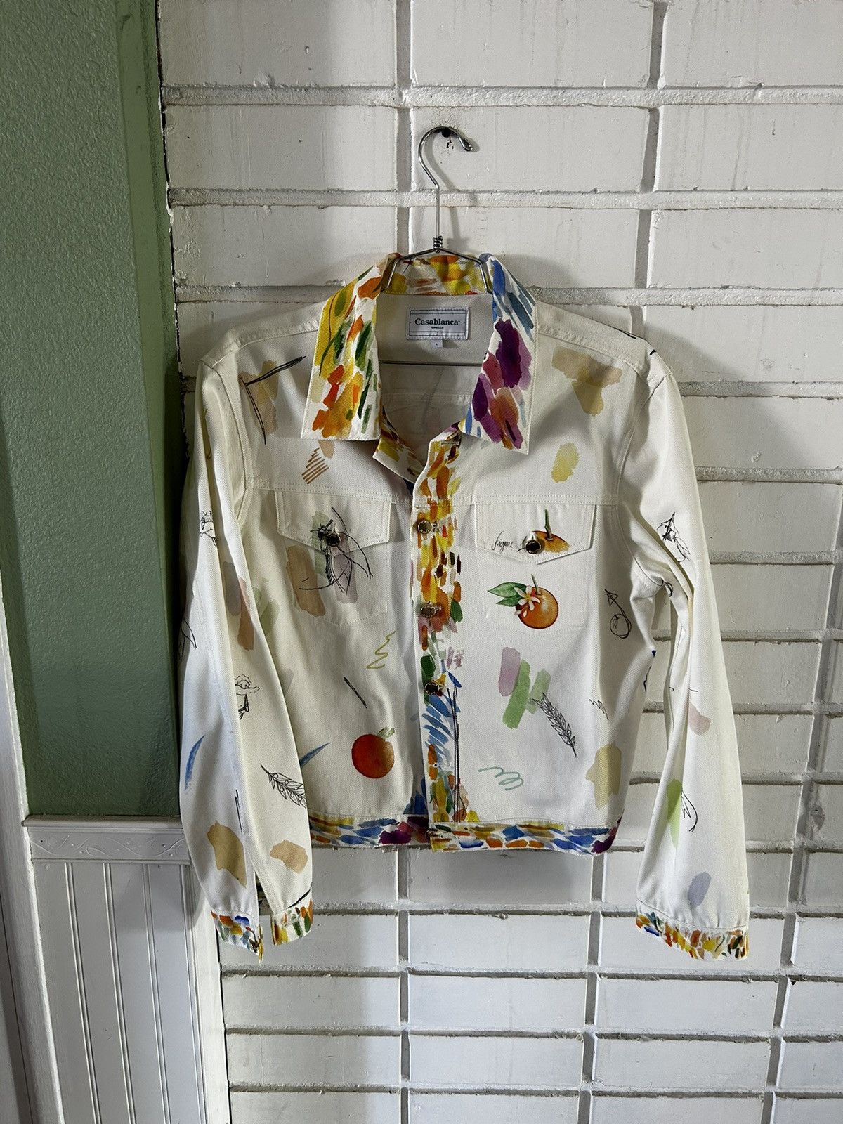 ジャケット・アウター CASABLANCA WORK IN PROGRESS DENIM JACKET CASABLANCA WORK IN PROGRESS DENIM JACKET