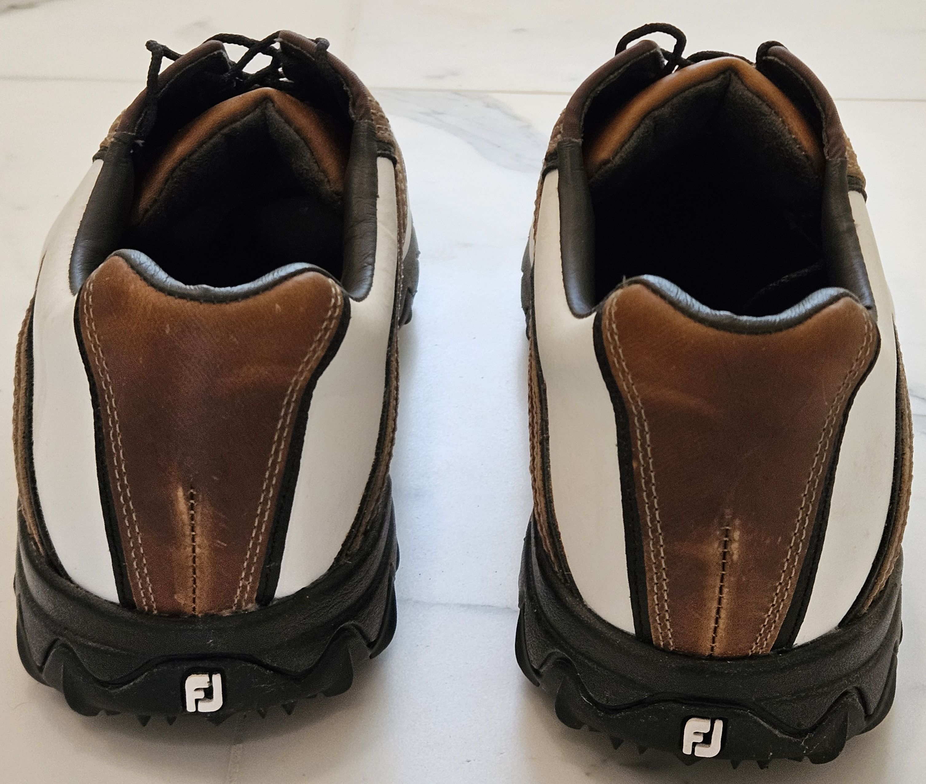 Footjoy FootJoy Contour Saddle Golf Shoes Brown White Leather Size US 14 / EU 47 - 3 Thumbnail