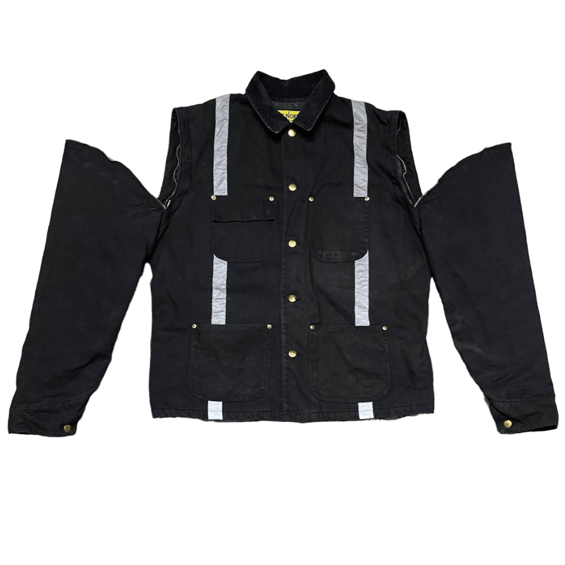 image of Carhartt x Northern Reflections Vintage Due North Reflective Transformer Chore Jacket in Black (Siz