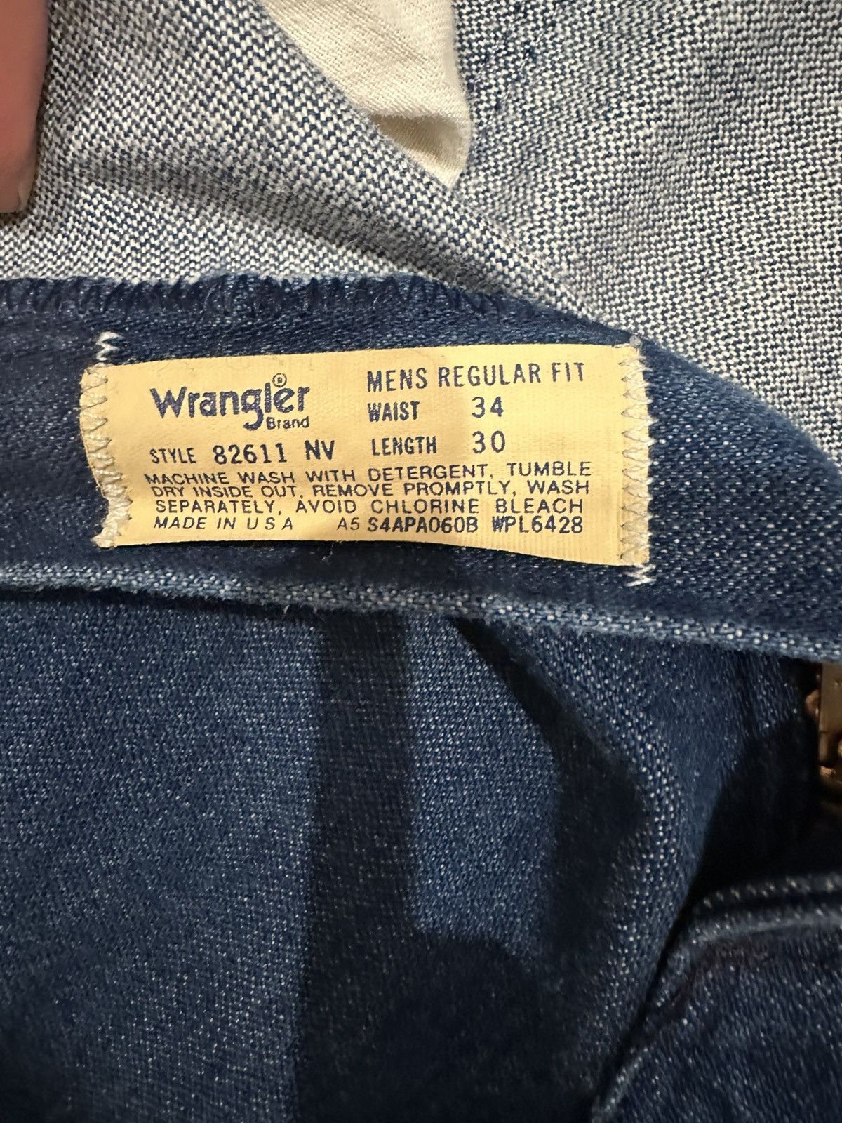 Wrangler Vintage Wrangler 82611 NV Regular Fit 33x29 Size US 33 - 7 Thumbnail