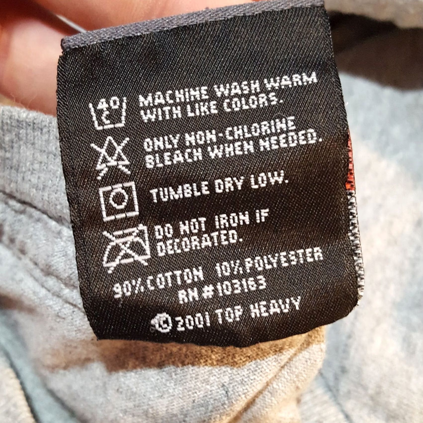 Add VINTAGE Top Heavy T-Shirt Mens XL Attitude Retro Y2K Attention Deficit Funny ADD ADHD Joke Gray Shirt Size US XL / EU 56 / 4 - 6 Thumbnail