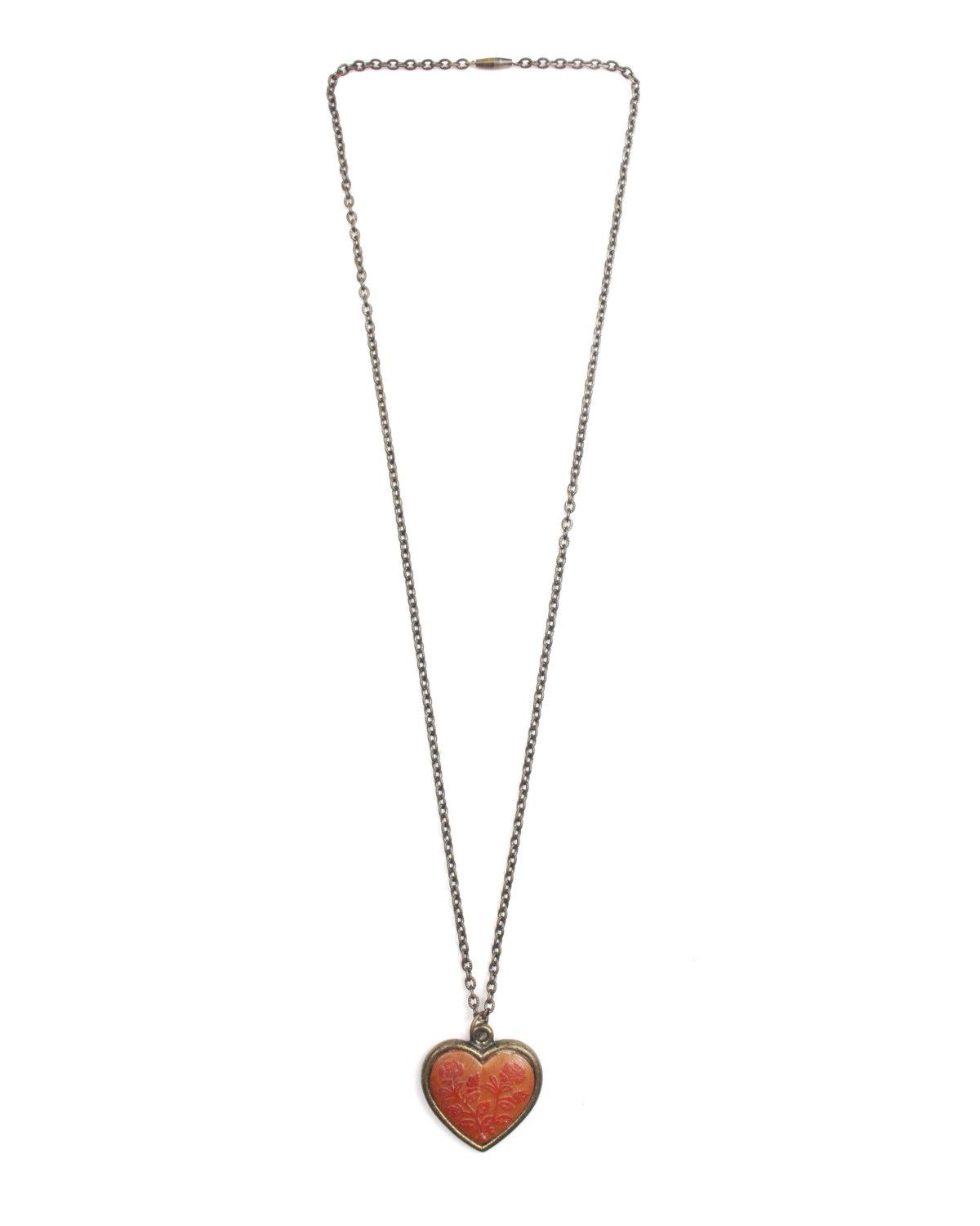 Hysteric Glamour 2000S JAPANESE MADE ROSE HEART PATINA BRASS NECKLACE Size ONE SIZE - 2 Thumbnail