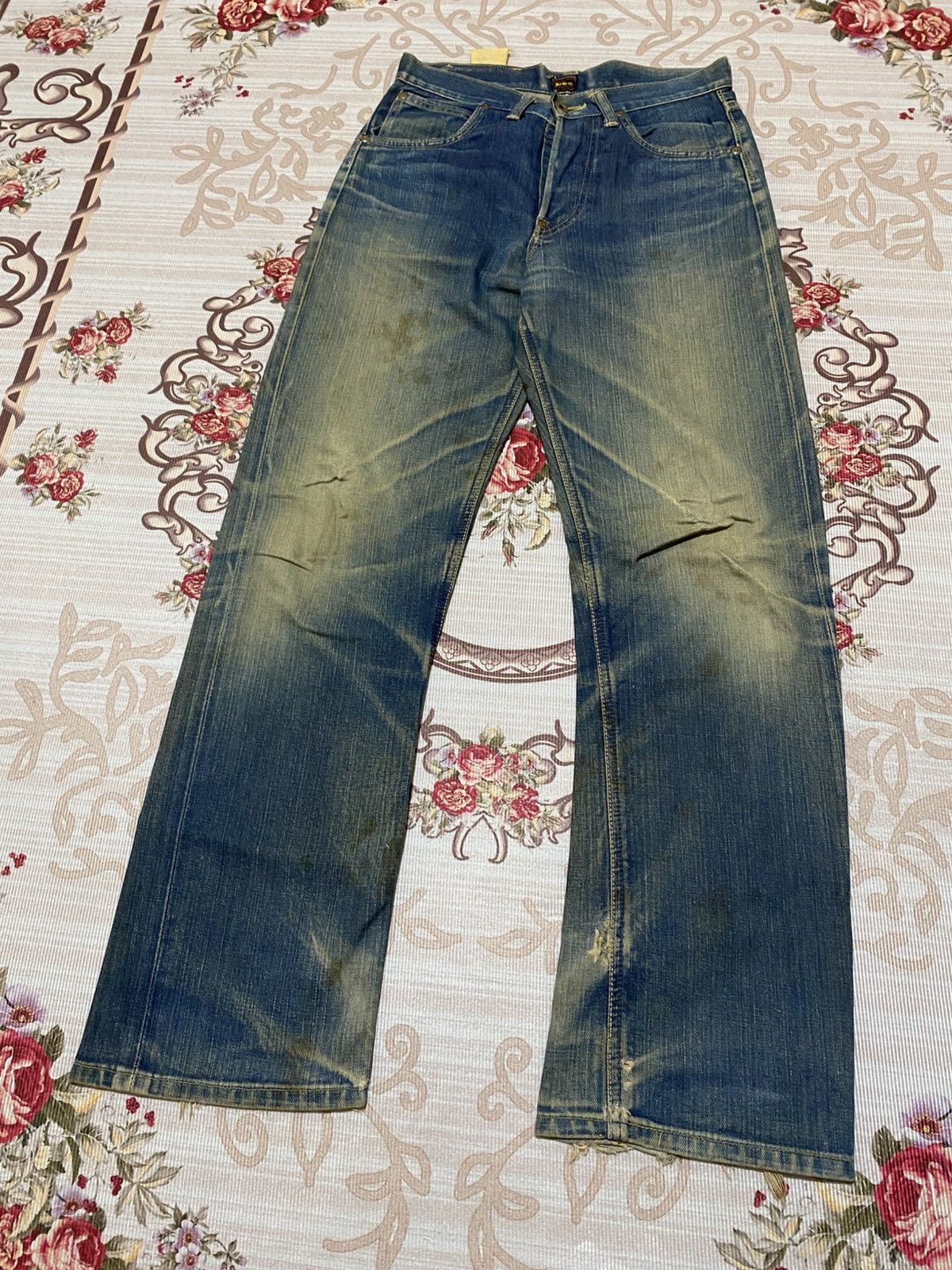 Lee 40s Repro Lee Cowboy Distressed Selvedge Denim Size US 29 - 4 Thumbnail