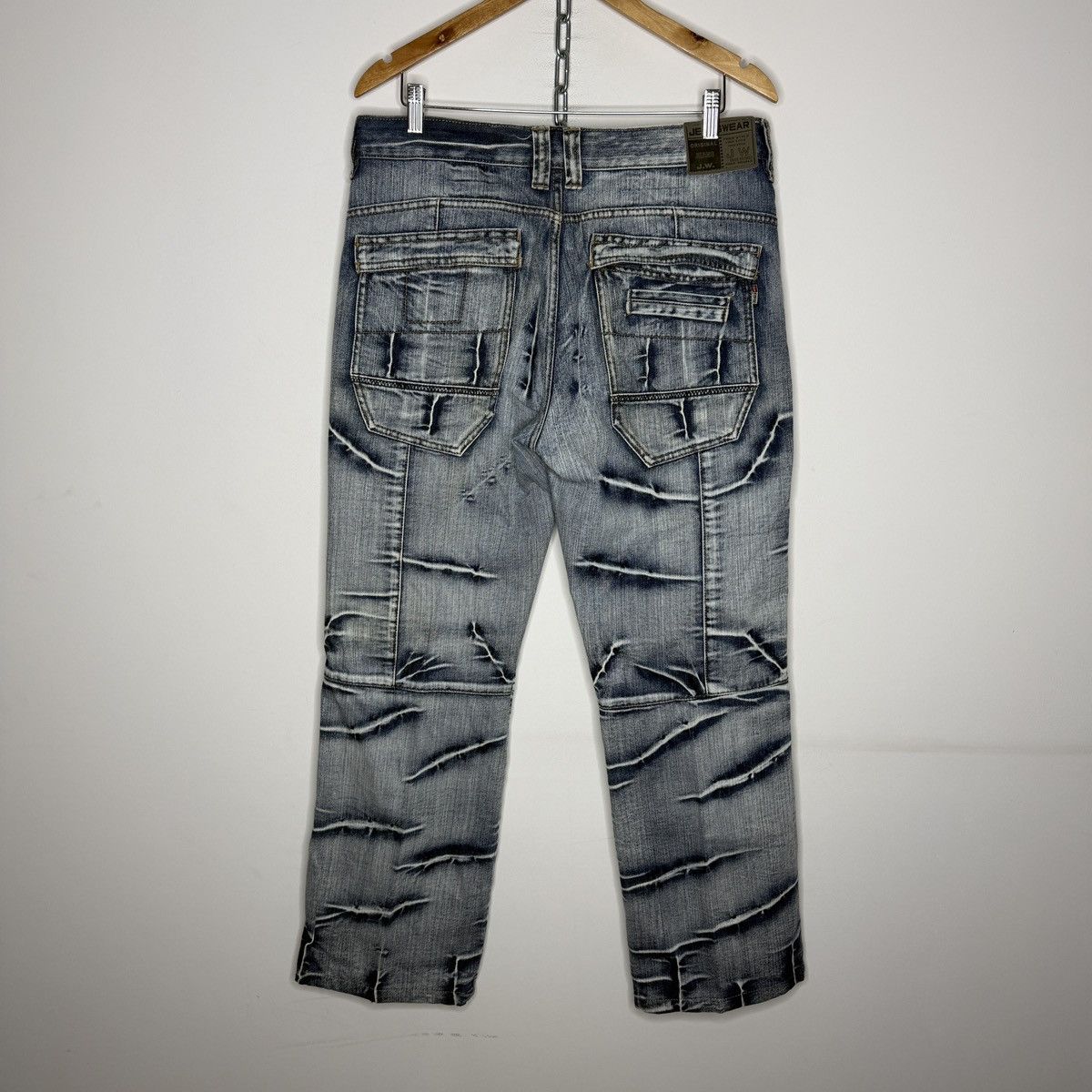 Vintage Vintage Opium Denim Jeans Cyber Y2K Drill Trousers Pants Size US 36 / EU 52 - 5 Thumbnail