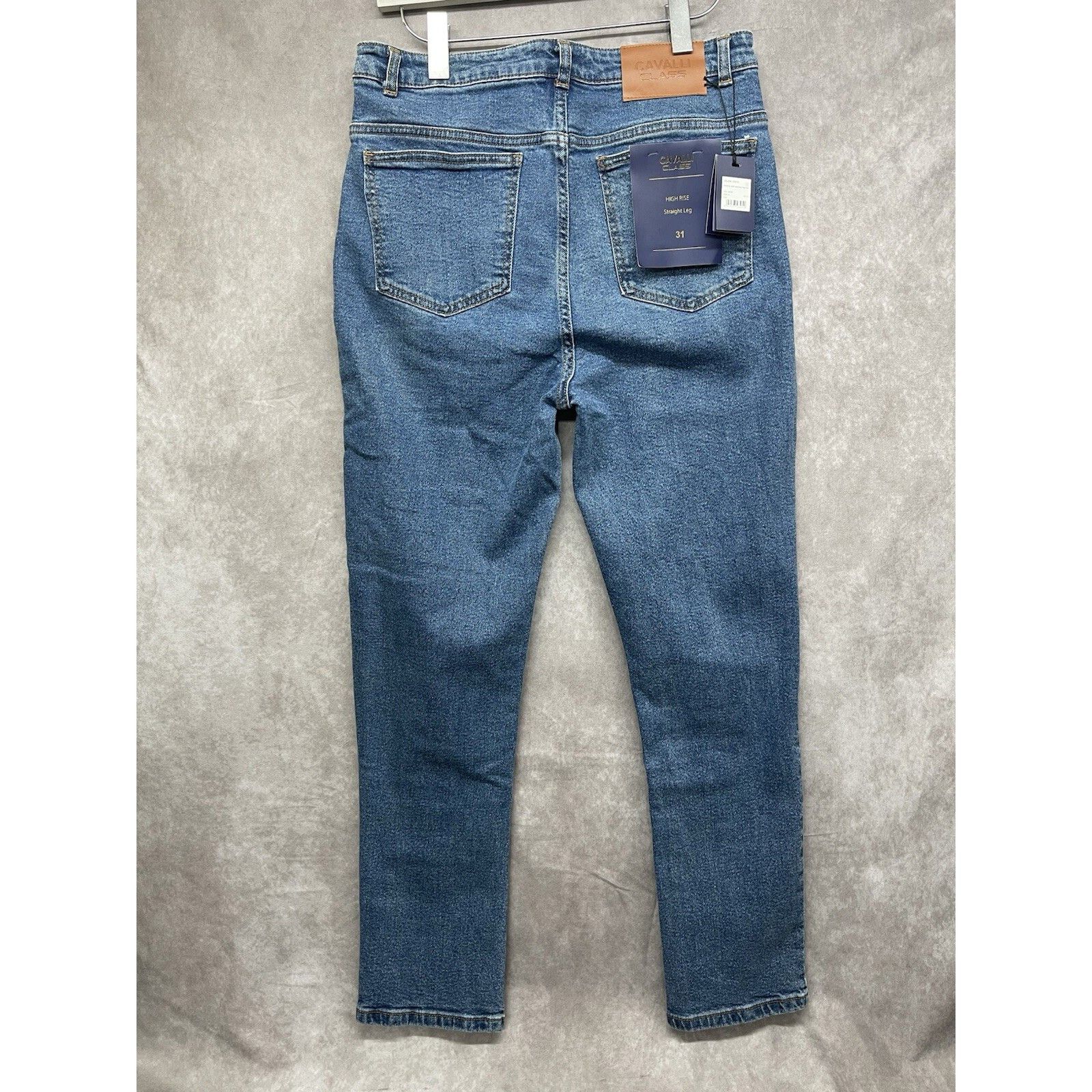 Cavalli Class NWT Cavalli Class Denim Jeans Straight Leg High Rise Blue St Size US 31 - 2 Thumbnail