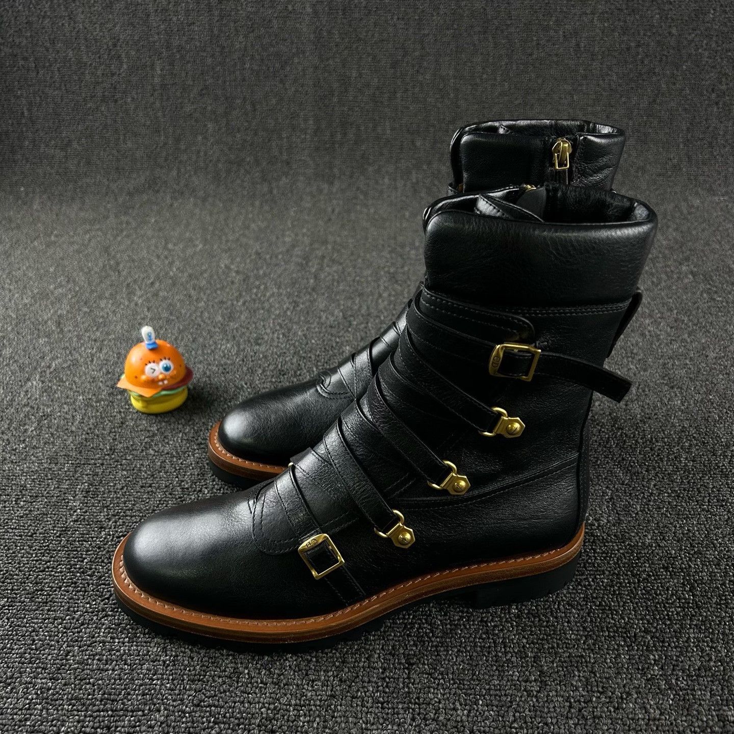 Dior Dior Black Leather Boots Size US 7 / IT 37 - 1 Thumbnail