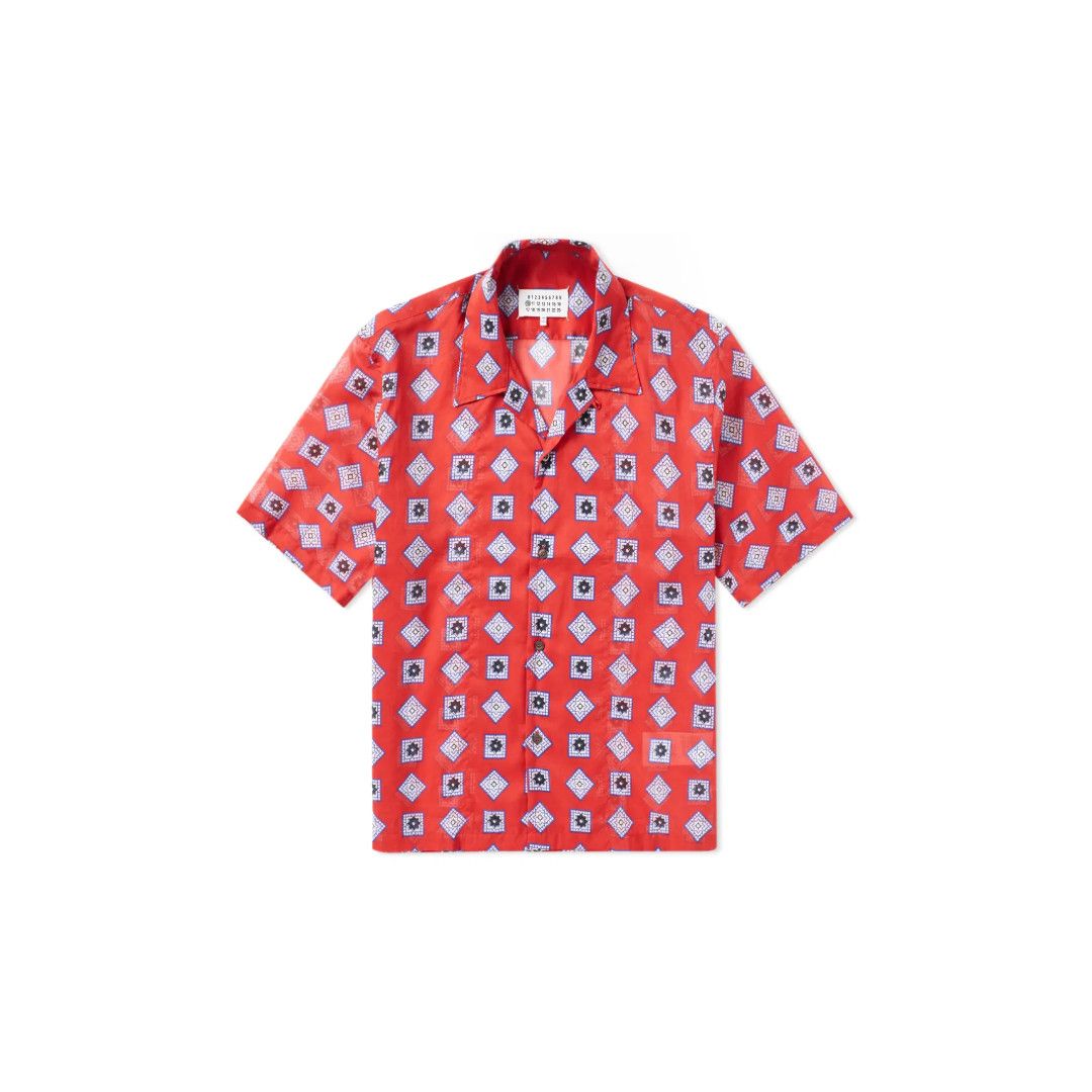 Maison Margiela o1tko10825 Printed Sheer Shirt in Multicolor Size US M / EU 48-50 / 2 - 1 Thumbnail