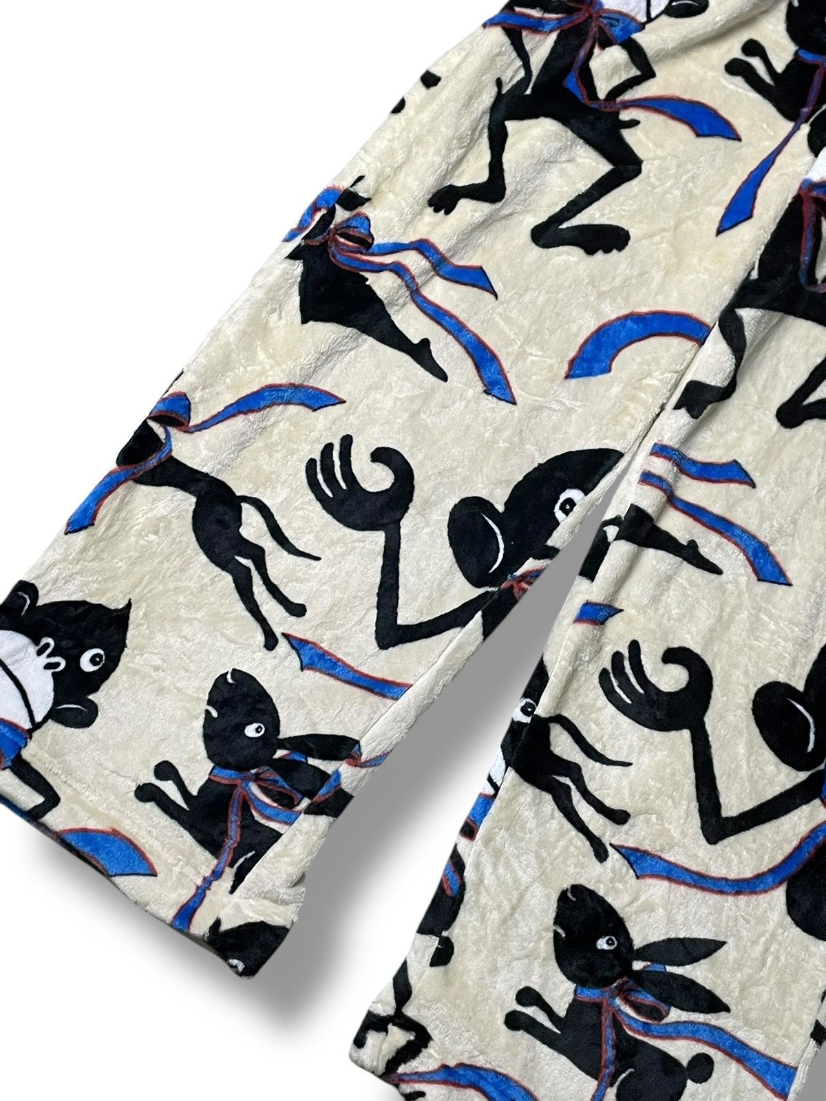 Japanese Brand × Vintage Japanese Brand Monkey Printed Fleece Pants (87) Size US 26 / EU 42 - 7 Thumbnail