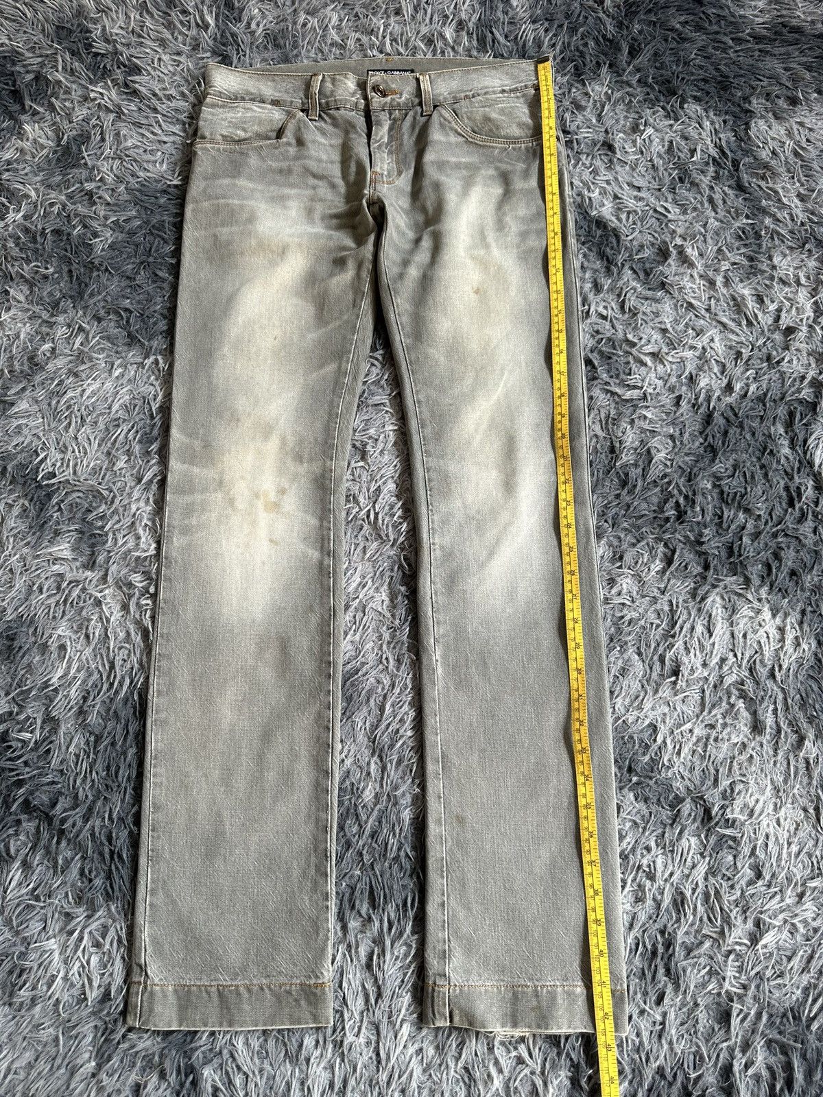 Dolce & Gabbana 00’s VTG Dolce & Gabbana 14 Gold distressed grey dirty jeans Size US 32 / EU 48 - 14 Thumbnail