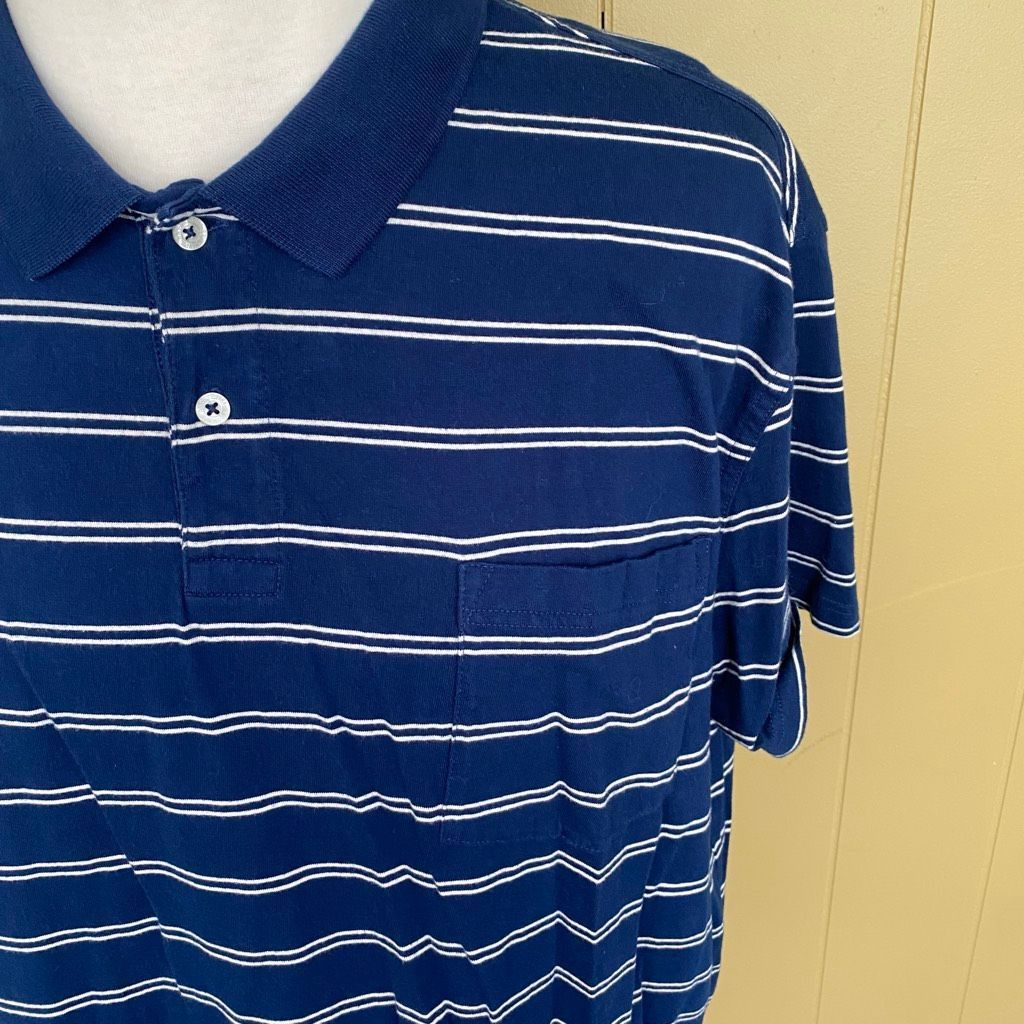 St. Johns Bay St John’s Bay men XXL 100% cotton short sleeve stripe polo s Size US XXL / EU 58 / 5 - 2 Thumbnail