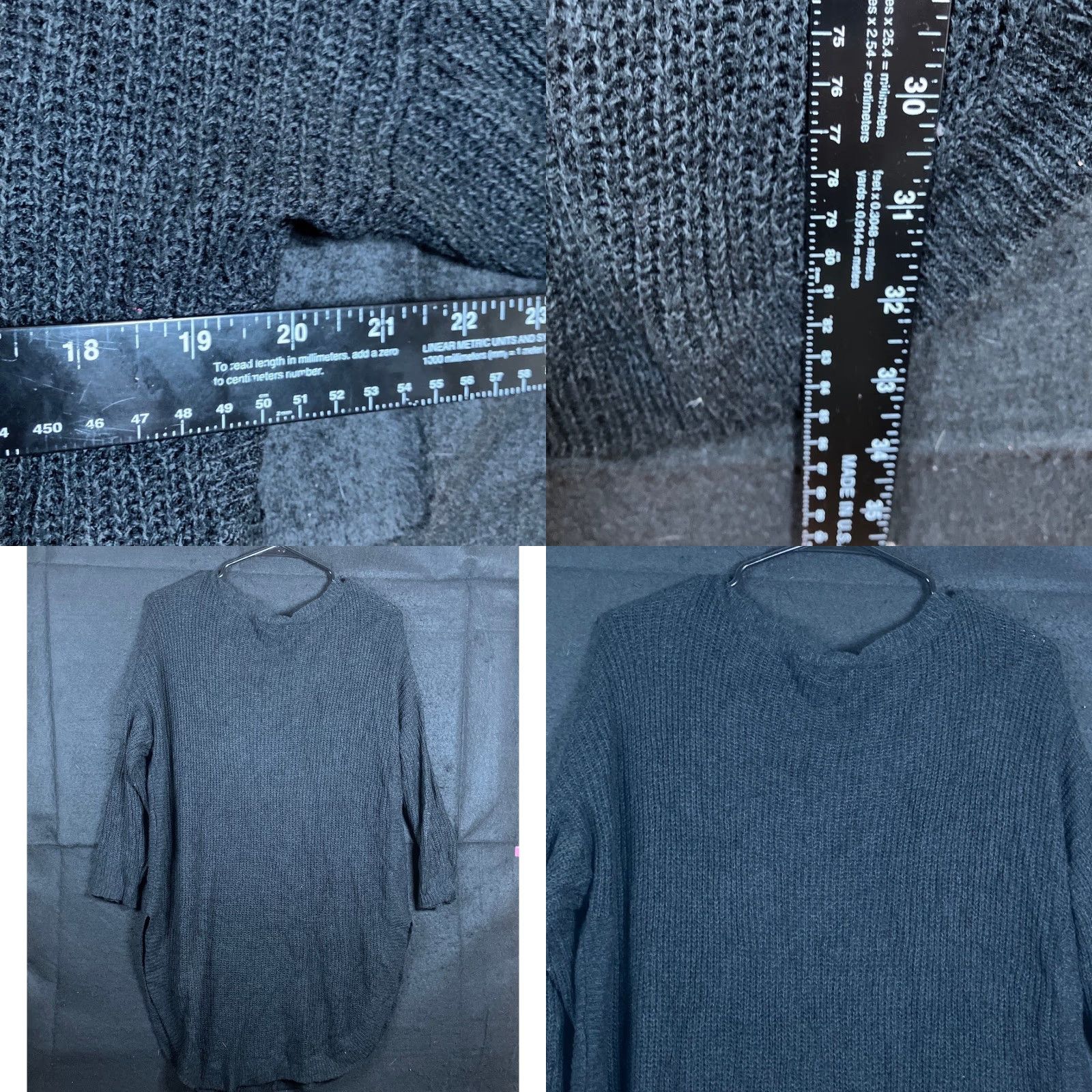 Express Express Sweater Women's Black Boat Neck Long Sleeve Knit Tunic Cotton Blend M Size M / US 6-8 / IT 42-44 - 8 Thumbnail