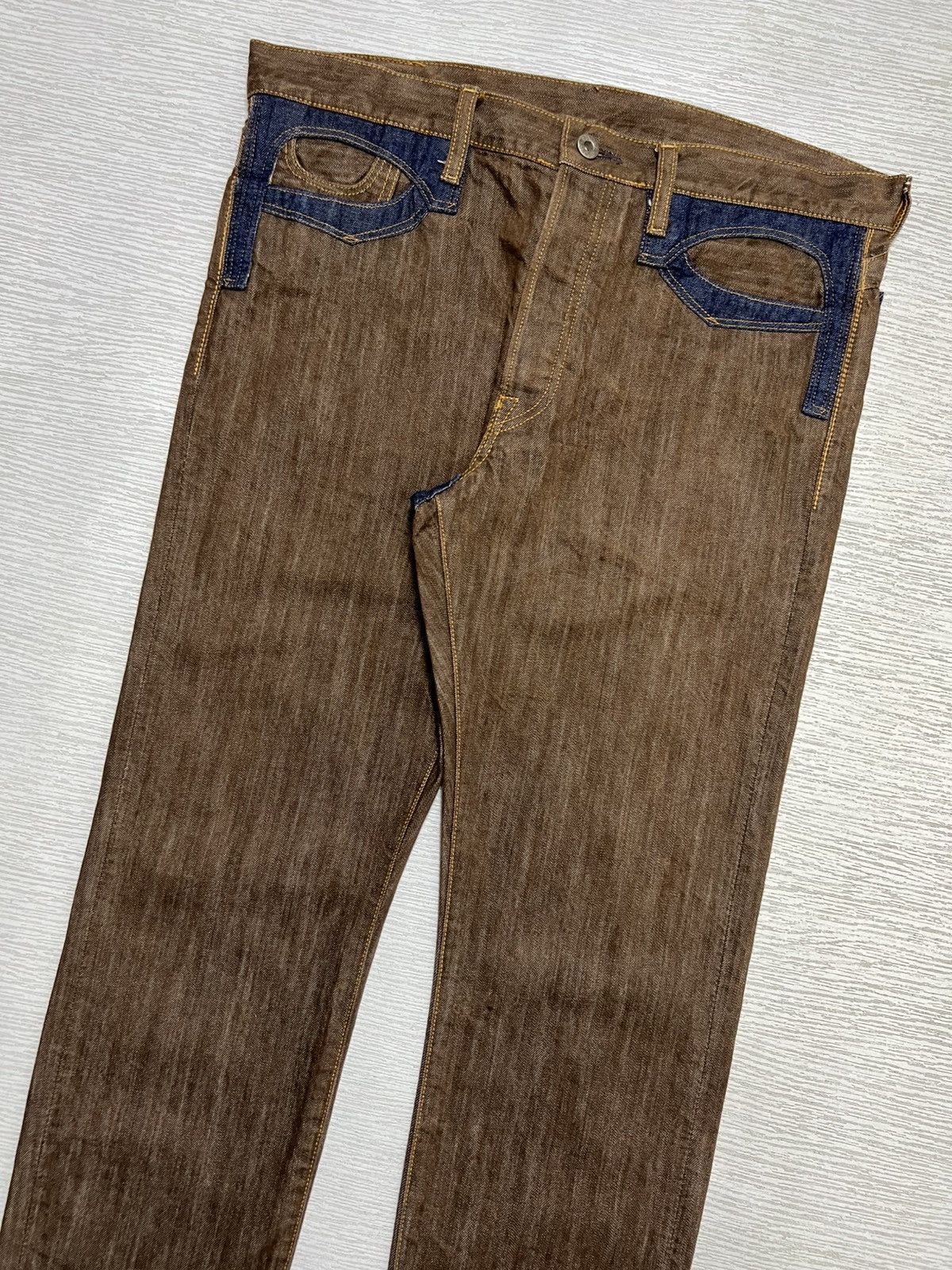 Kapital Kapital - Cinch Back Pocket Detailing Denim Jeans Size US 34 / EU 50 - 3 Thumbnail