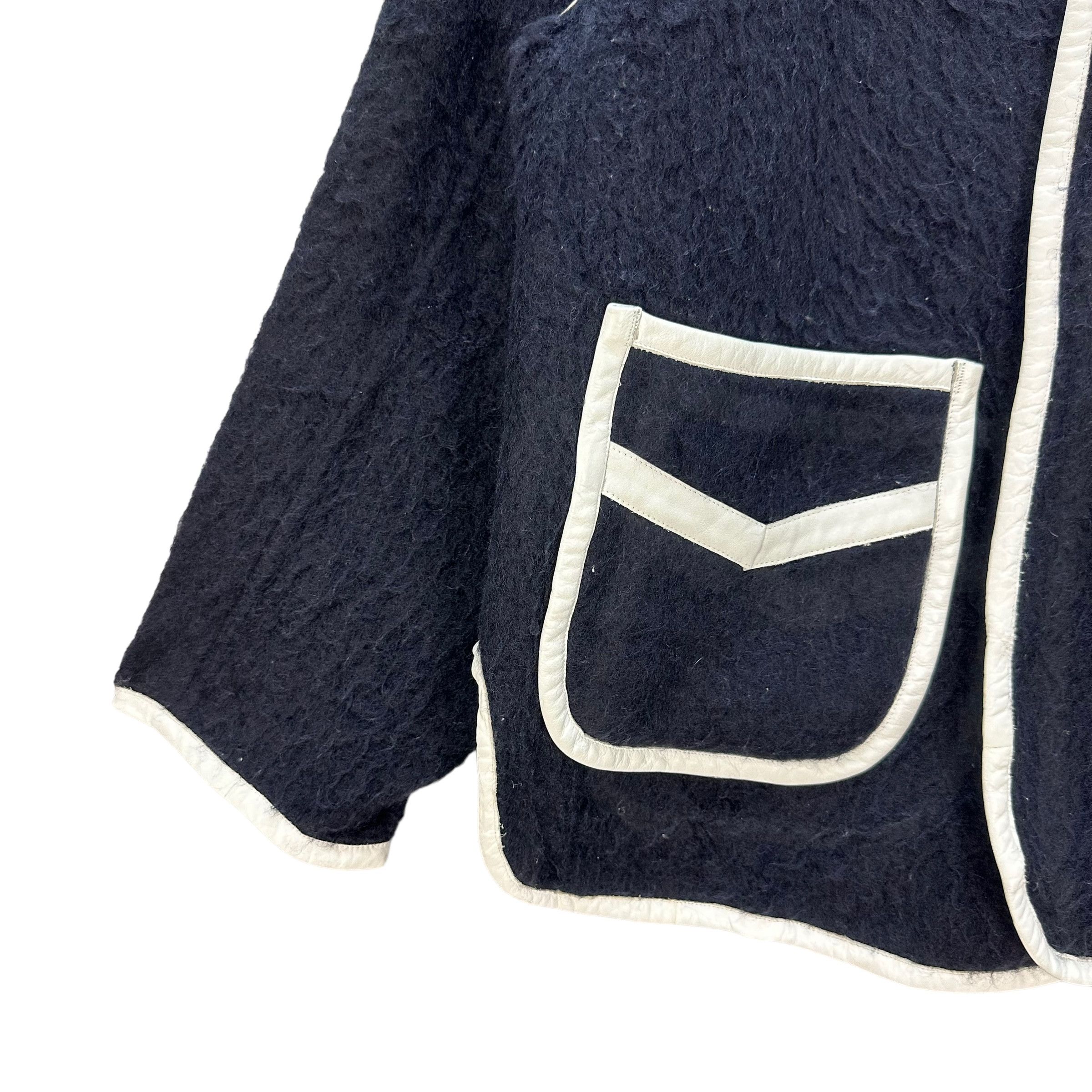 KIN KIN MADE IN JAPAN BUTTON LESS WOOL MOHAIR JACKET #8930-040 Size US XL / EU 56 / 4 - 4 Thumbnail