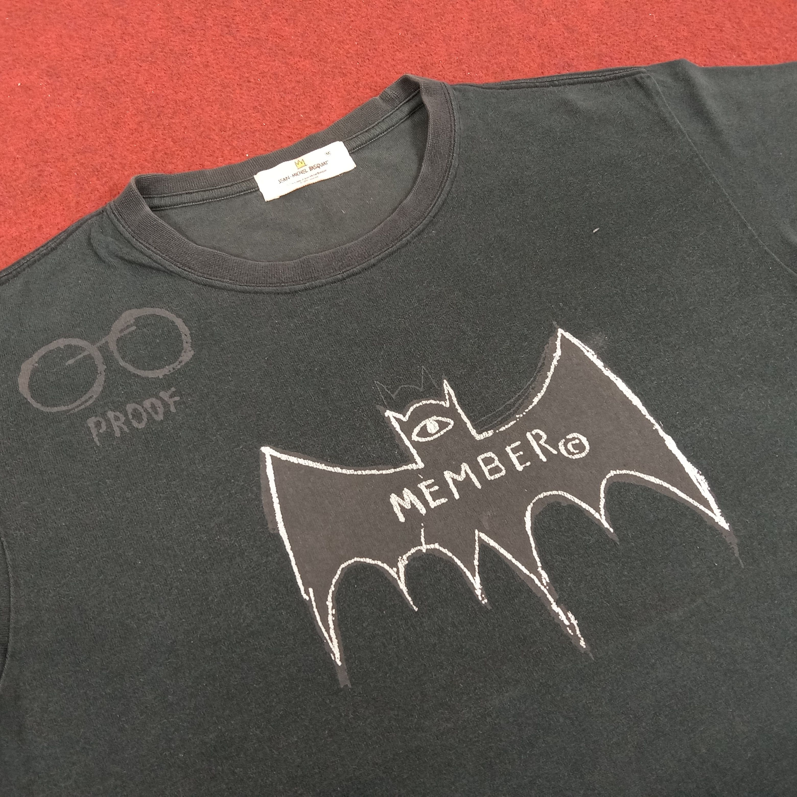 Japanese Brand × Jean-Michel Basquiat × Vintage Member Jean Michel Basquiat Center Design Streetwear Tshirt Size US M / EU 48-50 / 2 - 2 Thumbnail