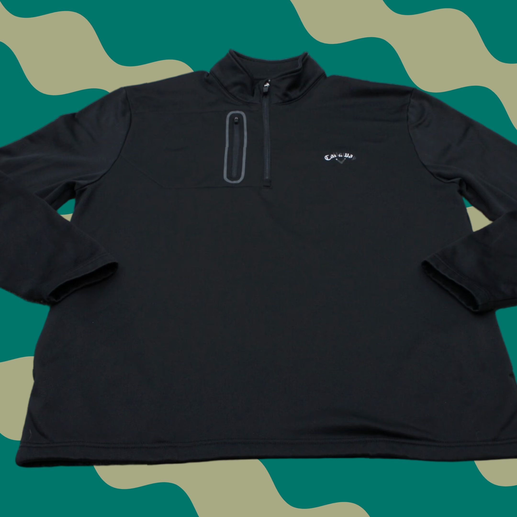 Callaway Callaway Sweatshirt Mens XL Black 1/4 Zip Long Sleeve Pullover 100% Polyester Size US XL / EU 56 / 4 - 1 Thumbnail