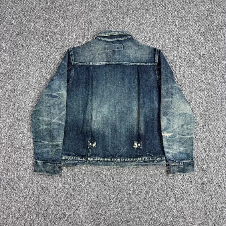 Neighborhood Neighborhood Single Pocket Destroyed Washed Denim Jacket Size US M / EU 48-50 / 2 - 2 Thumbnail