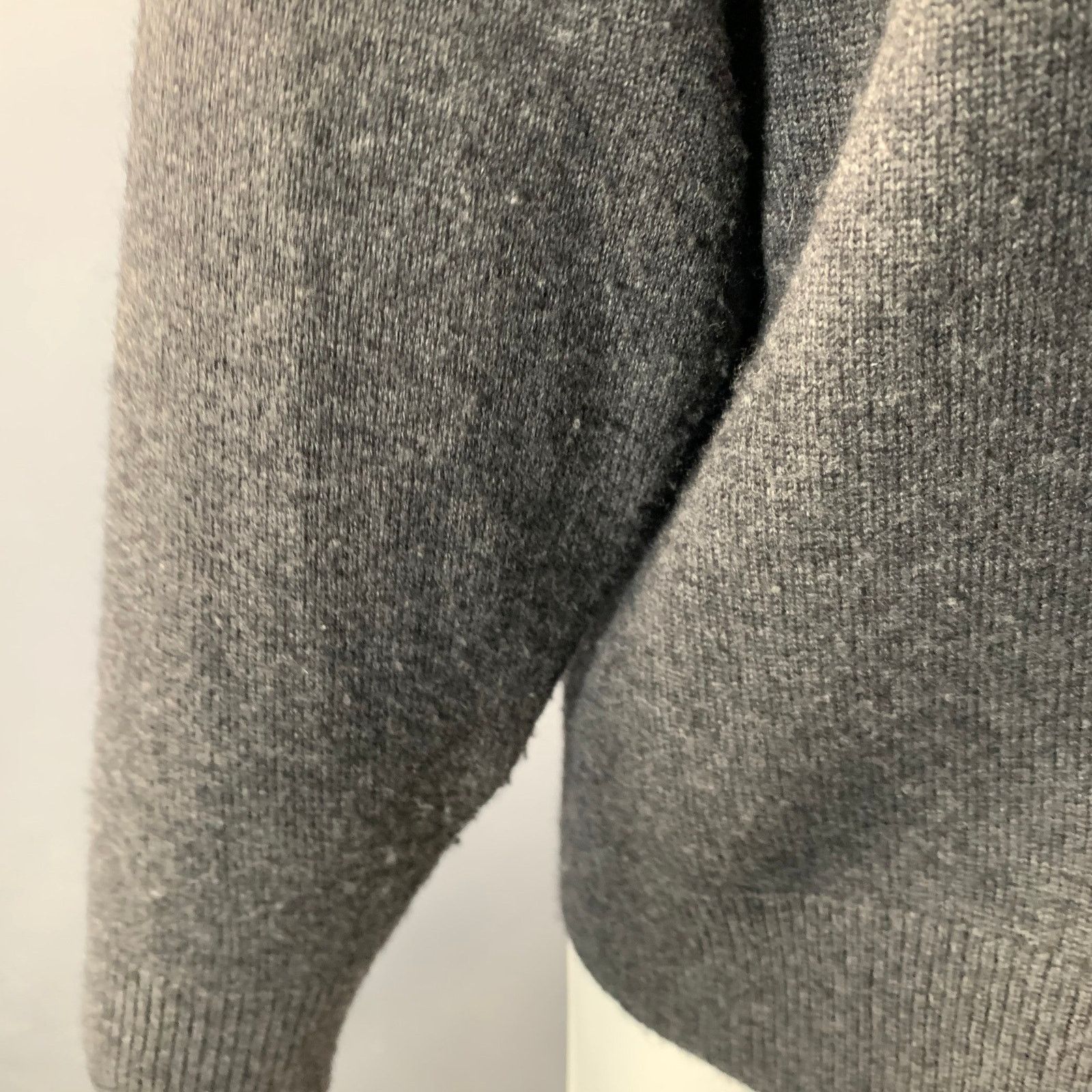 SOFIE D'HOORE Size S Grey Charcoal Knit Cashmere Oversized V-Neck Cardigan Size US S / EU 44-46 / 1 - 5 Thumbnail