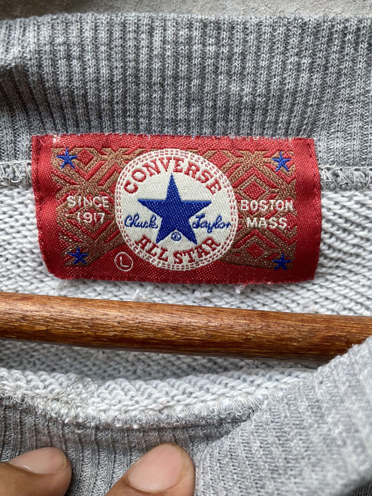 Converse × Vintage Vintage Converse Sweatshirt Big Spell Out Embroidery Size US L / EU 52-54 / 3 - 7 Thumbnail
