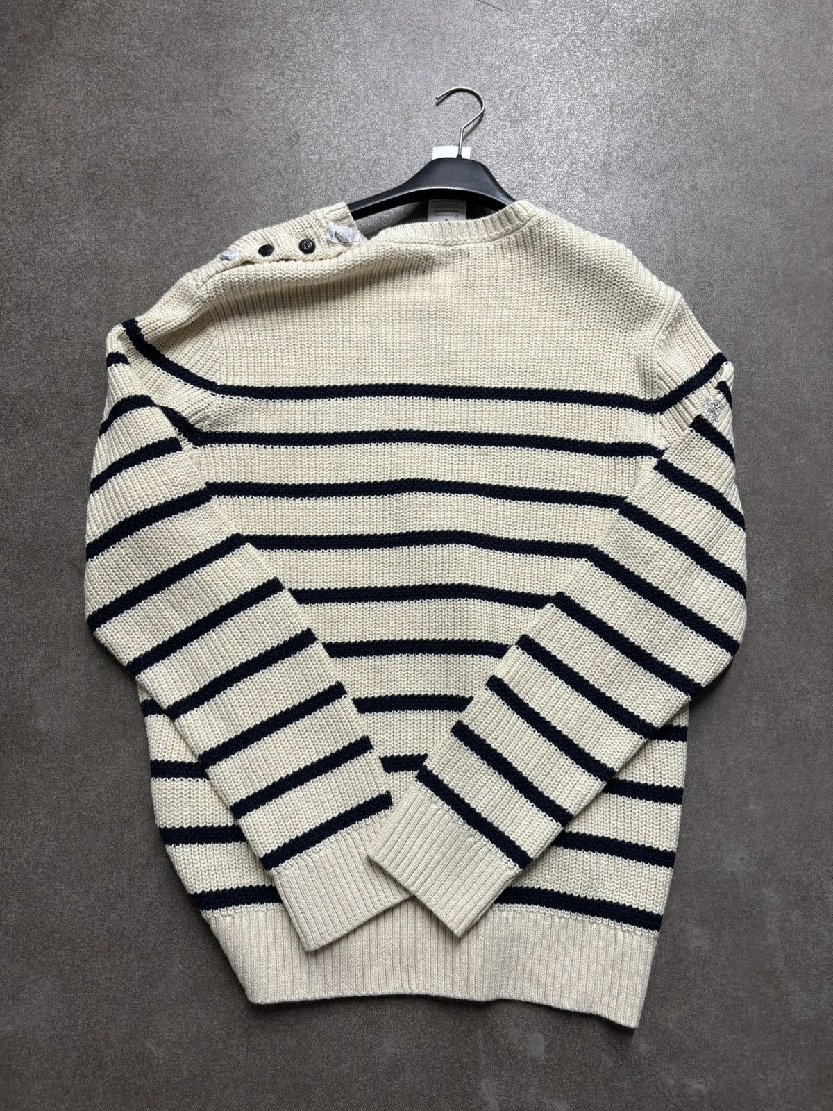 Polo Ralph Lauren Cream Striped Cotton Linen Sweater Ralph Lauren Men’s XL Size US XL / EU 56 / 4 - 4 Thumbnail