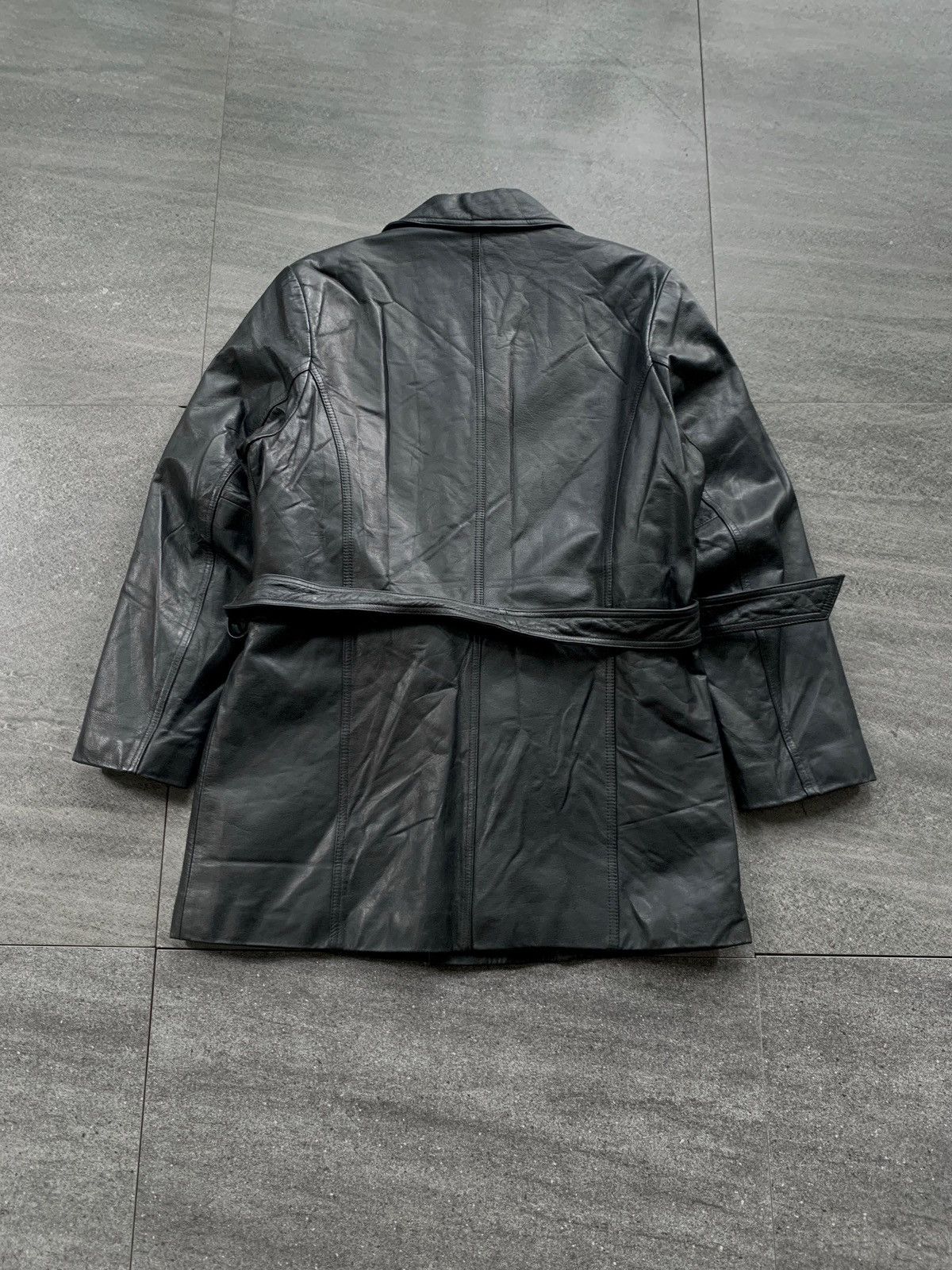 Comme des Garcons Homme FREE TAX! 2000s Leather Belted Blazer Jacket Size US M / EU 48-50 / 2 - 8 Thumbnail