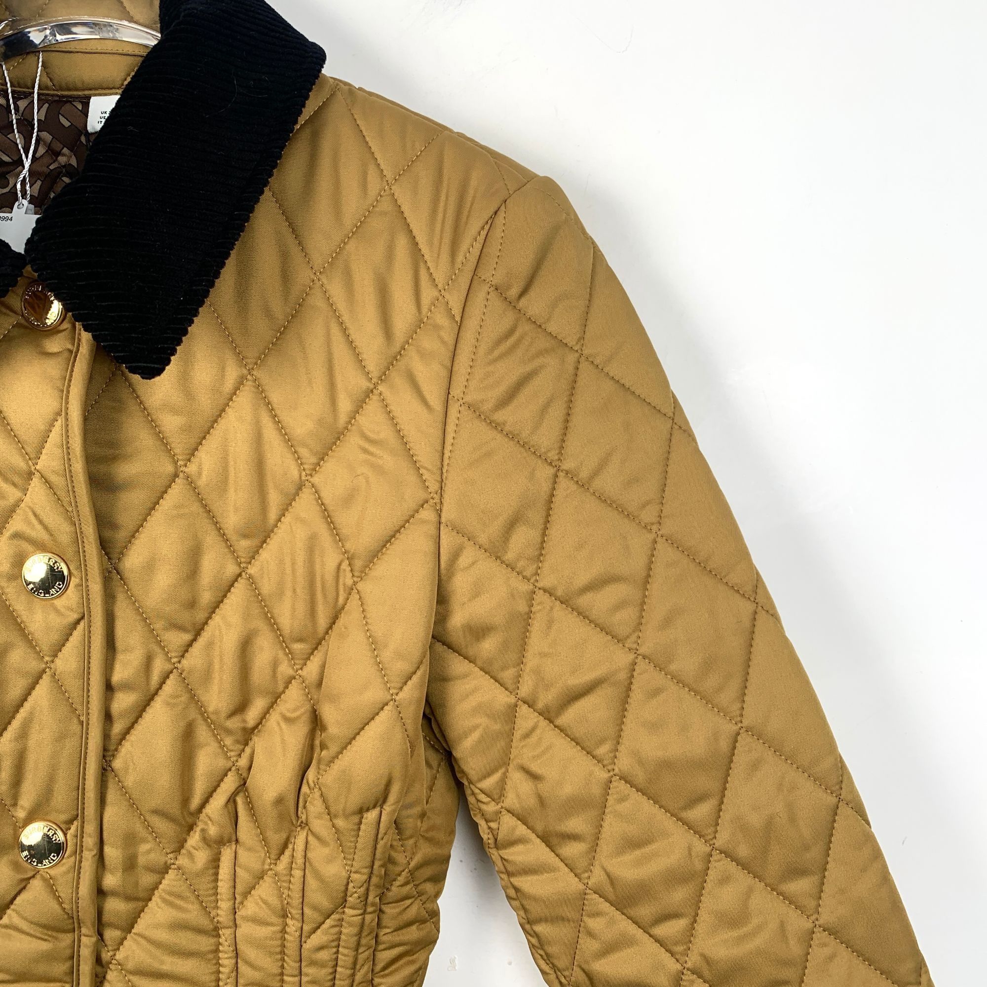 Burberry Burberry Brown Diamond Check Waist-Fit Single-Breasted Cotto Size XXS / US 00 / IT 34 - 7 Thumbnail