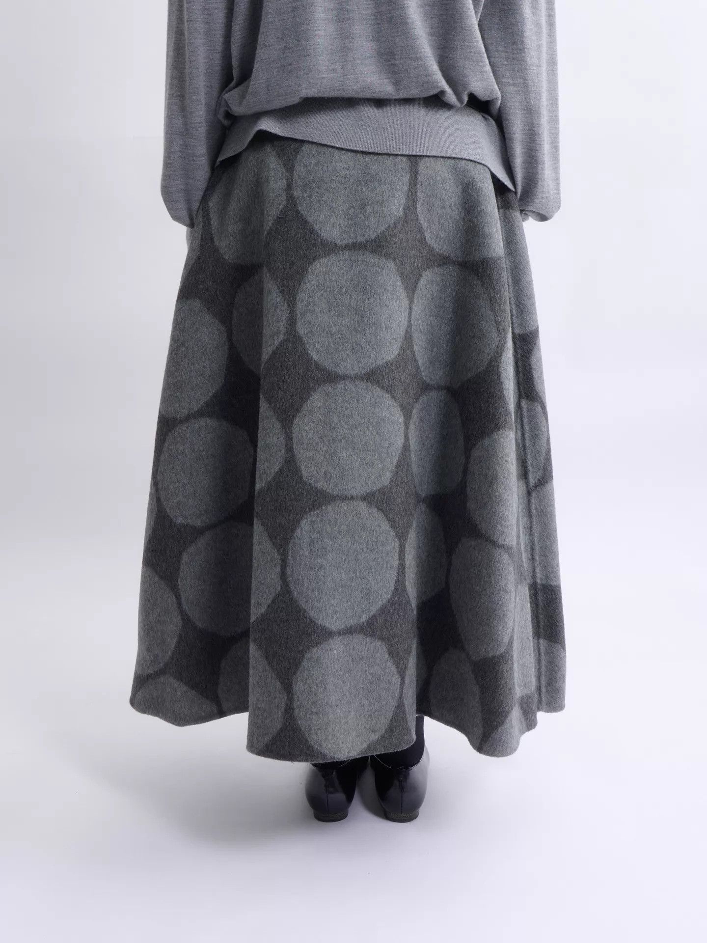 Marimekko Marimekko Gray Polka Dot Wool Blend Midi Skirts Size 25" / US 0 / IT 36 - 4 Thumbnail