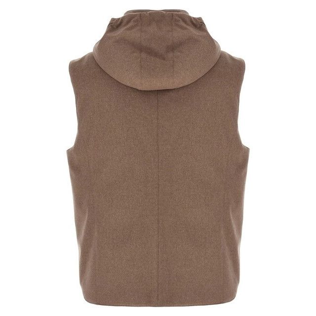 Brunello Cucinelli BRUNELLO CUCINELLI Hazelnut Wool Vest New & Authentic (Men's Size US M / EU 48-50 / 2 - 2 Thumbnail